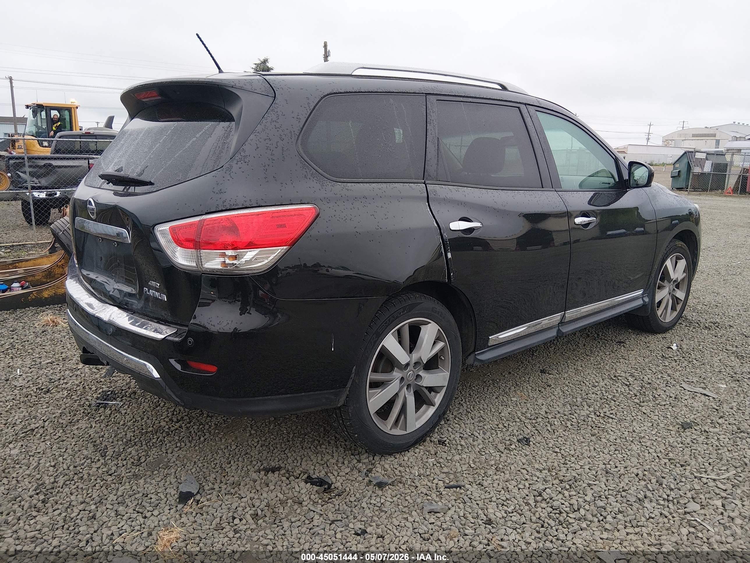 2015 Nissan Pathfinder Platinum/s/sl/sv Black vin: 5N1AR2MM2FC676357