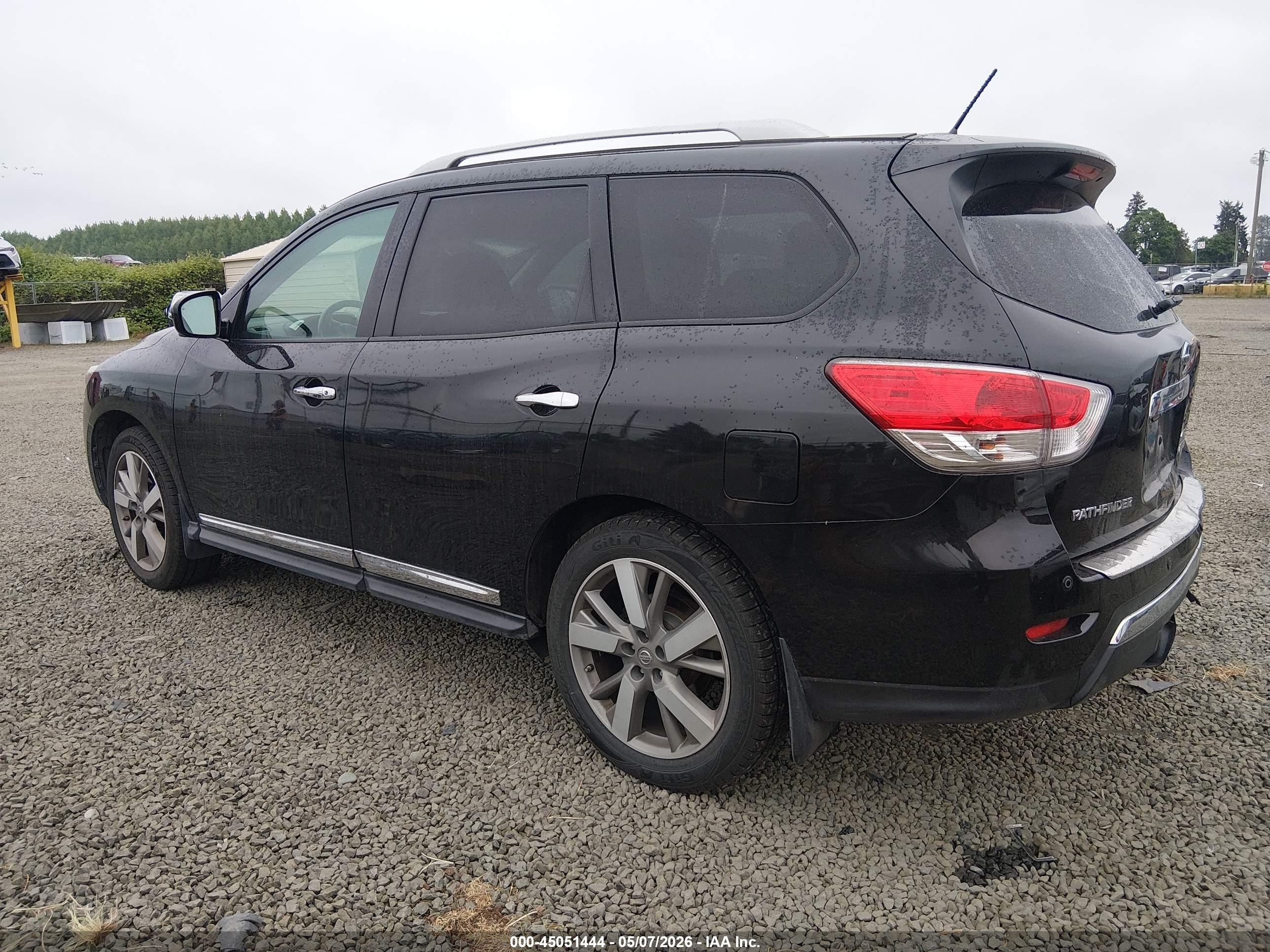 2015 Nissan Pathfinder Platinum/s/sl/sv Black vin: 5N1AR2MM2FC676357