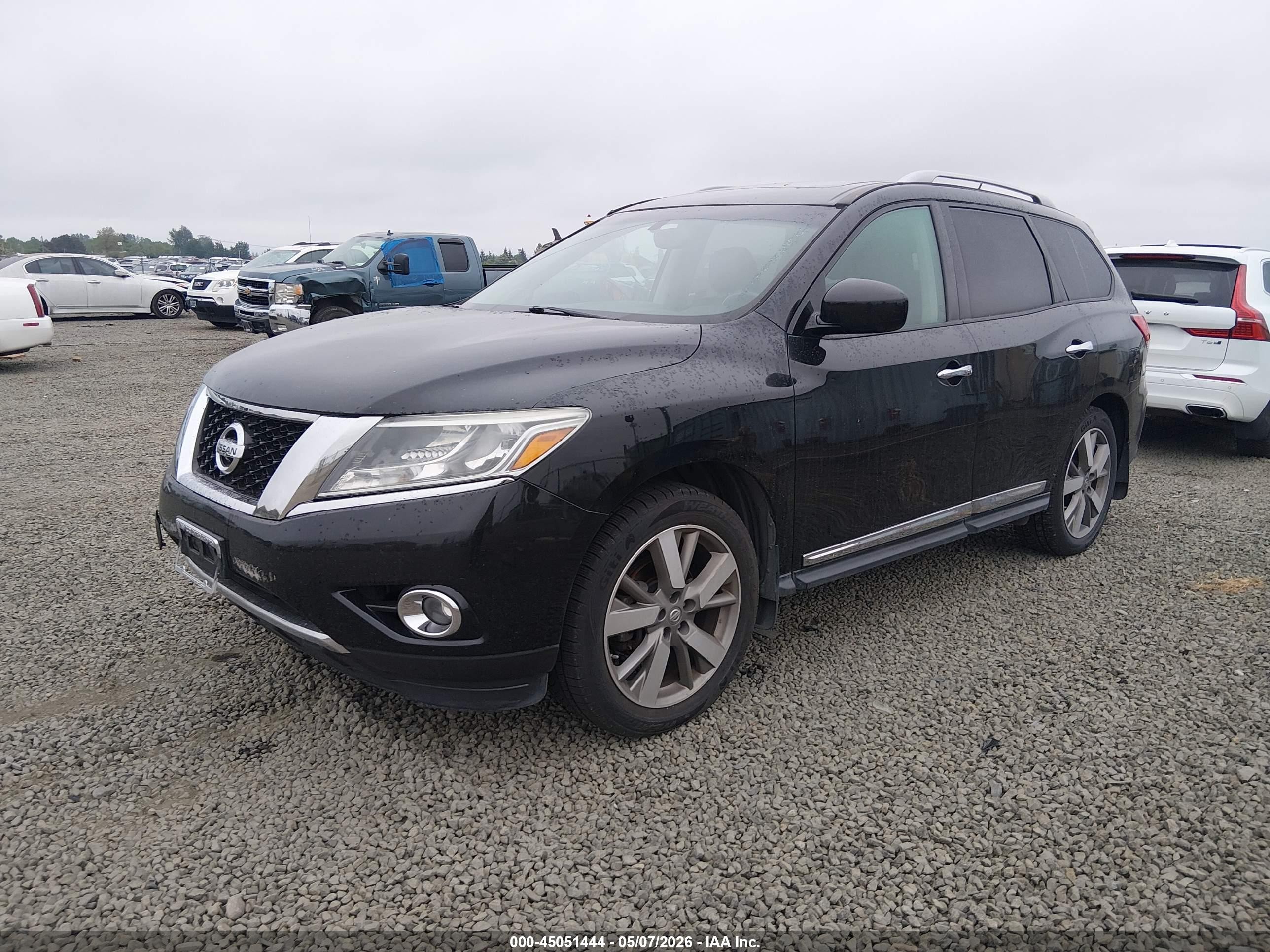 2015 Nissan Pathfinder Platinum/s/sl/sv Black vin: 5N1AR2MM2FC676357
