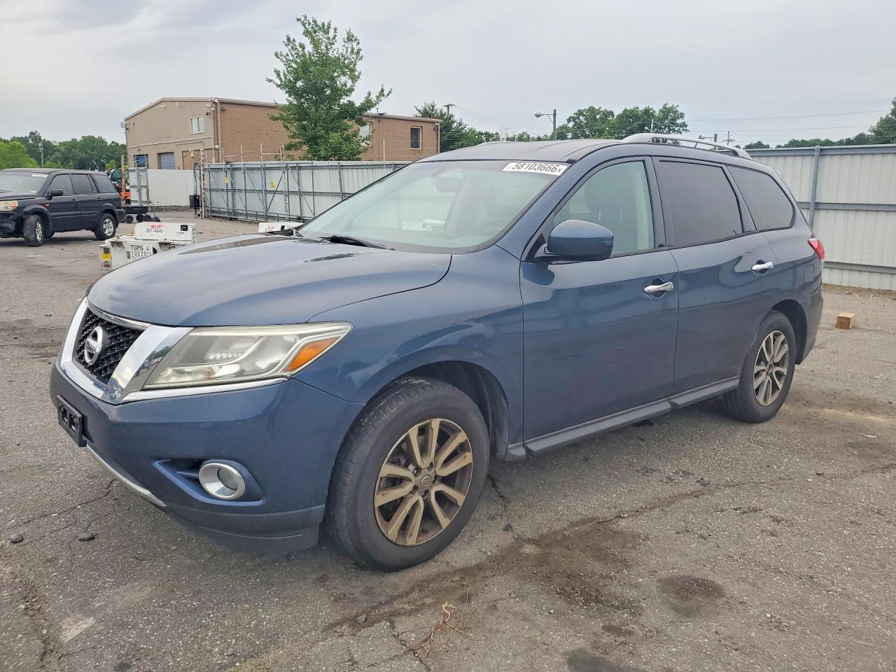 2015 Nissan Pathfinder Sv Blue vin: 5N1AR2MM2FC677007