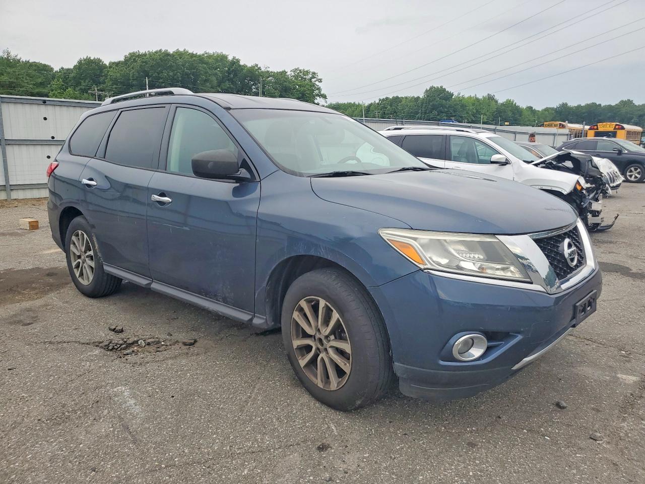 2015 Nissan Pathfinder Sv Blue vin: 5N1AR2MM2FC677007