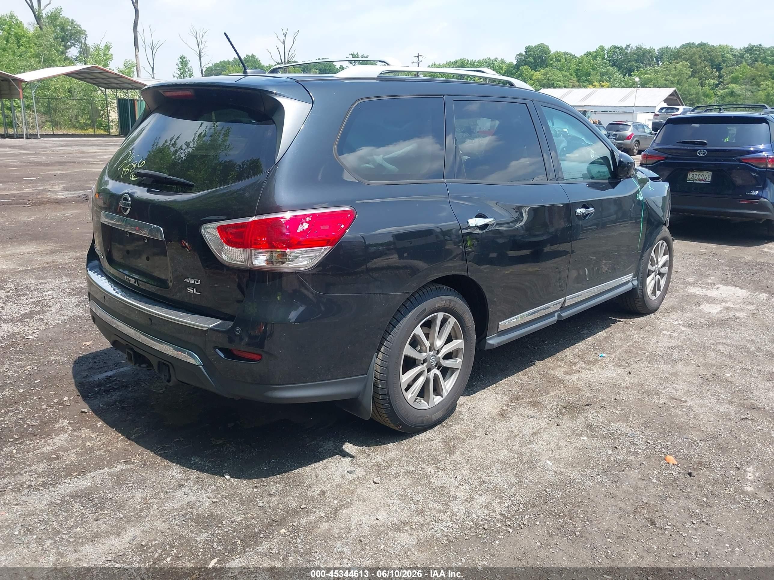 2015 Nissan Pathfinder Sl Black vin: 5N1AR2MM2FC683910