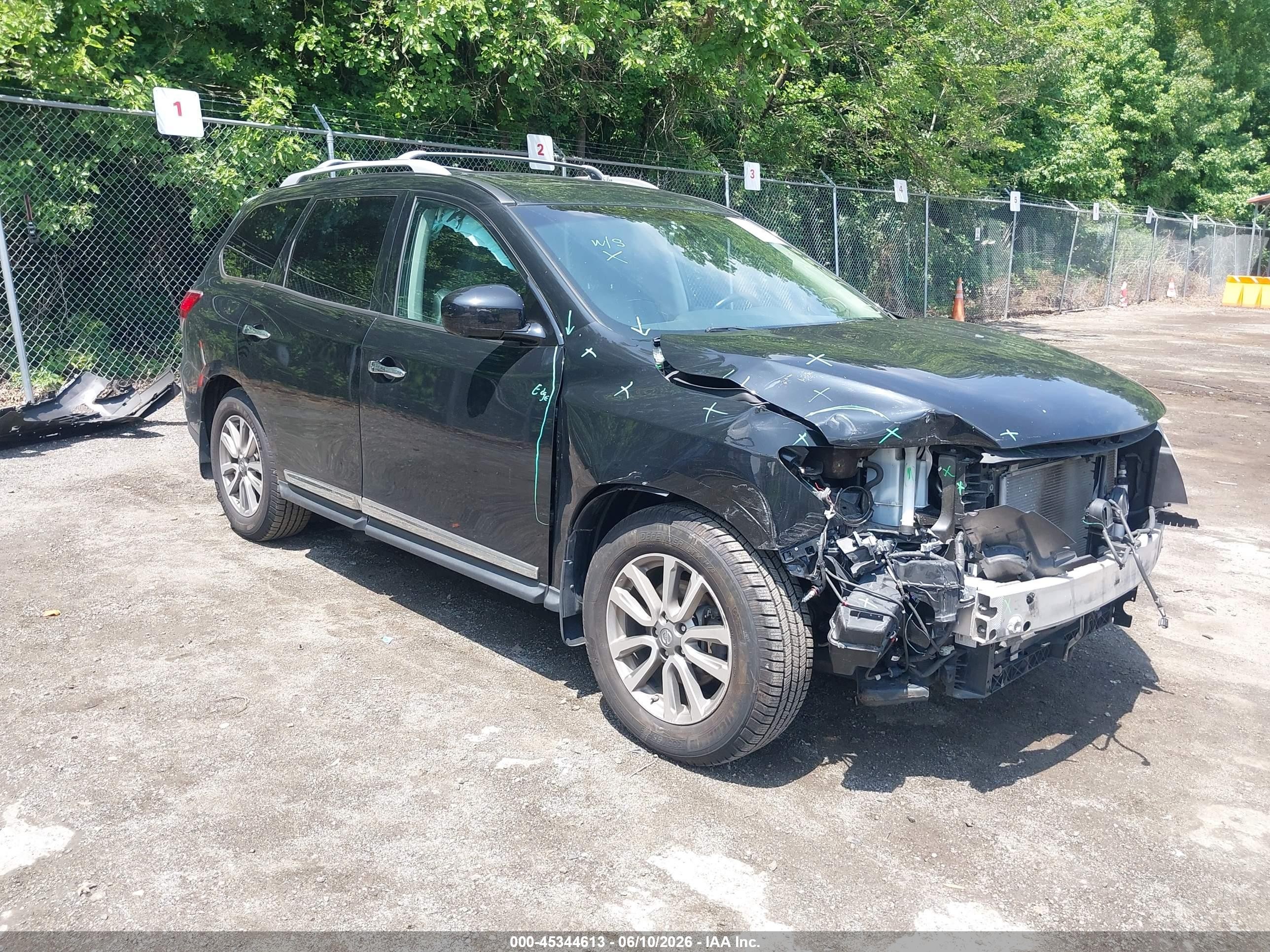 2015 Nissan Pathfinder Sl Black vin: 5N1AR2MM2FC683910