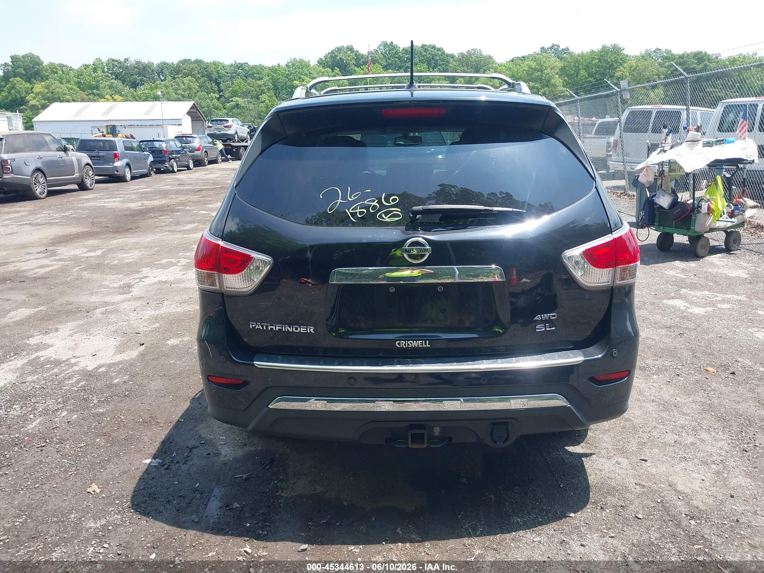 2015 Nissan Pathfinder Sl Black vin: 5N1AR2MM2FC683910