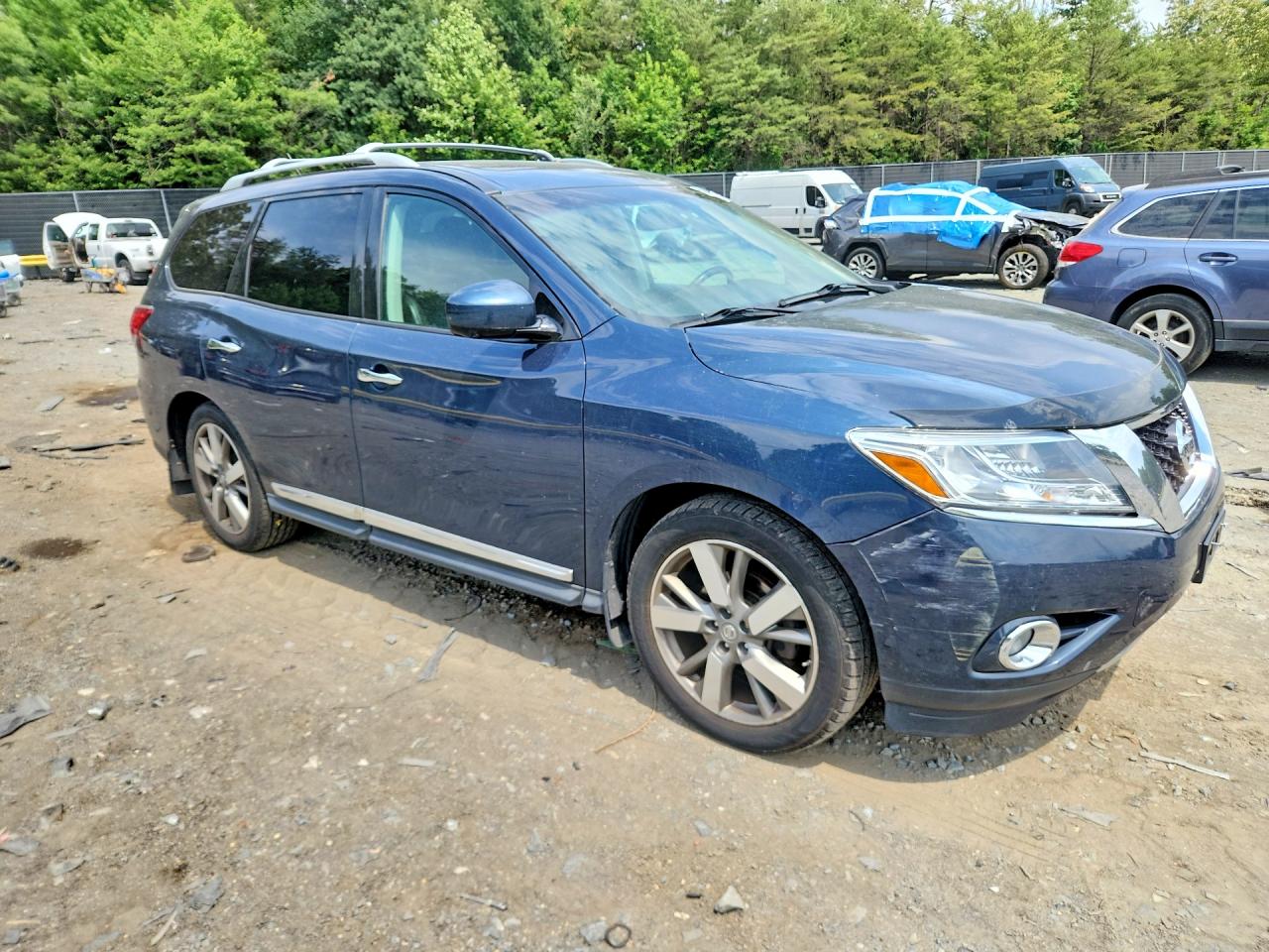 2013 Nissan Pathfinder S Синий vin: 5N1AR2MM3DC611854