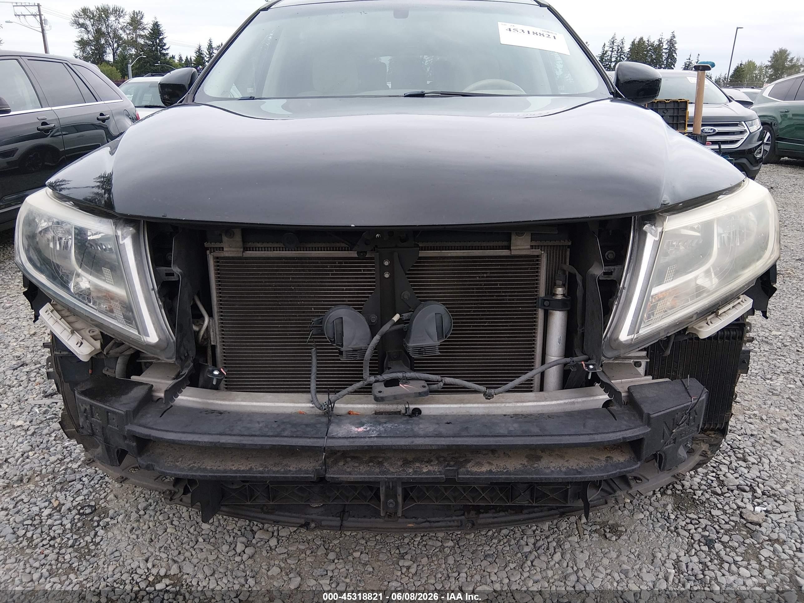2013 Nissan Pathfinder Sv Black vin: 5N1AR2MM3DC612003