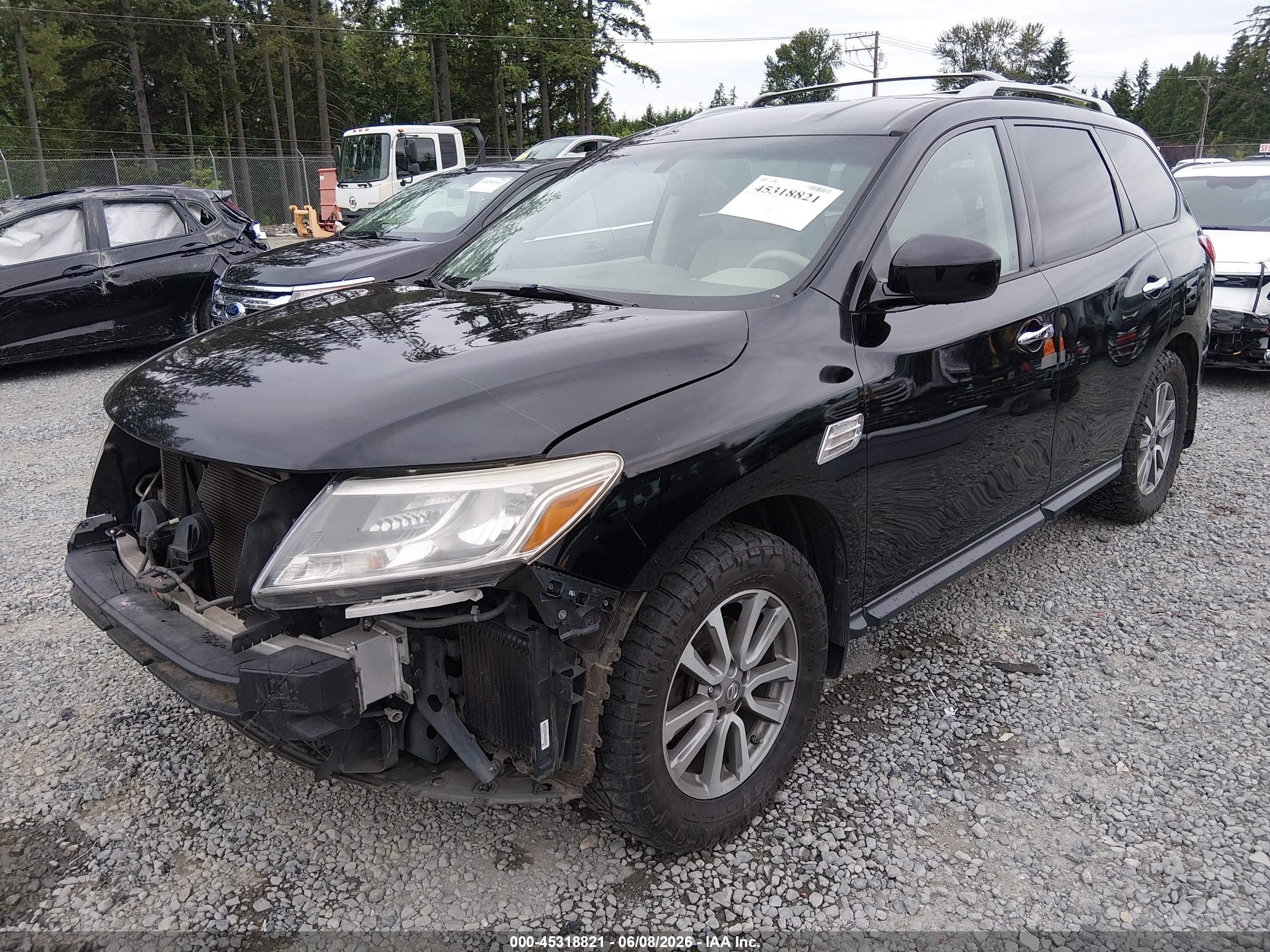 2013 Nissan Pathfinder Sv Black vin: 5N1AR2MM3DC612003