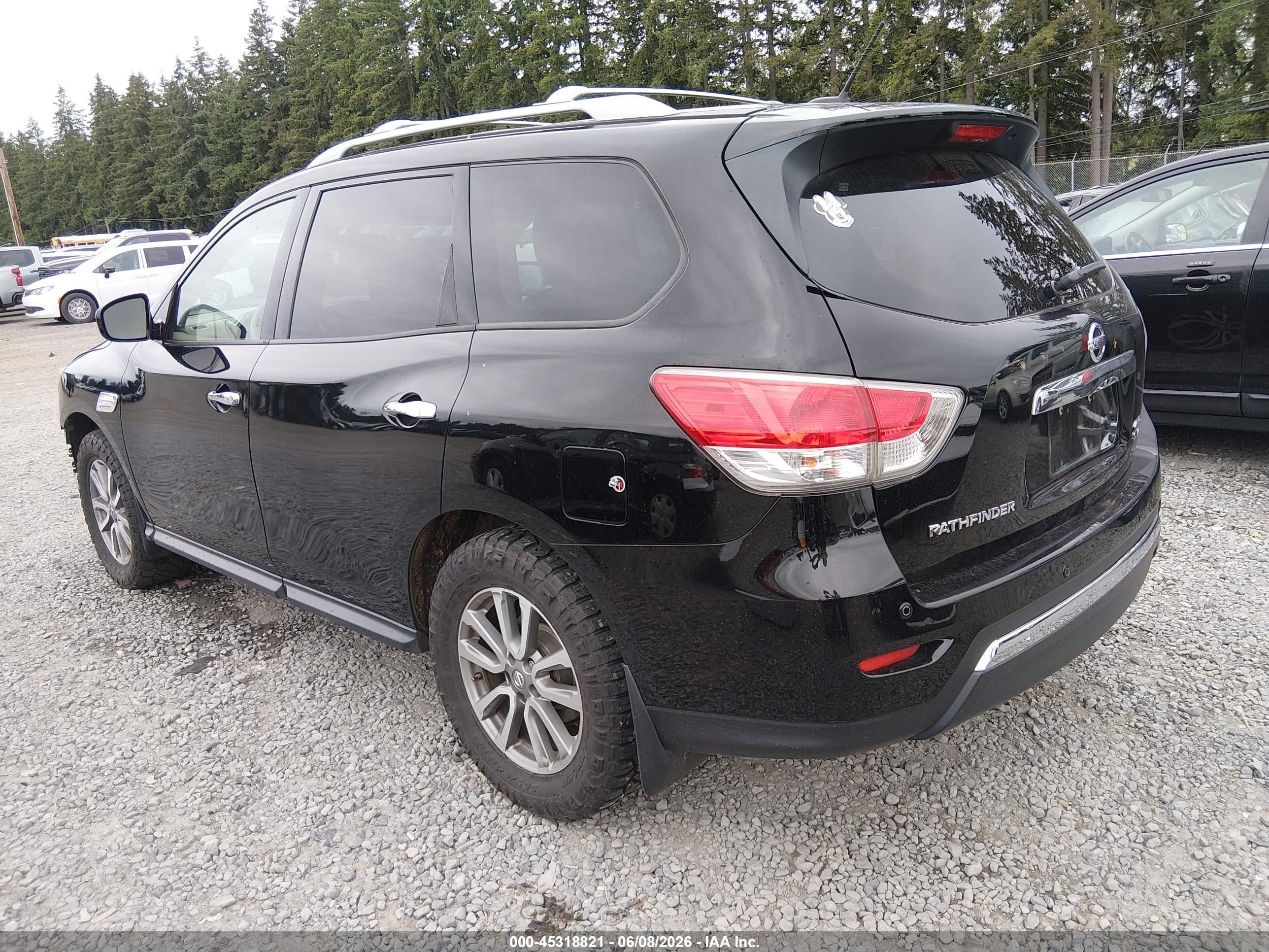 2013 Nissan Pathfinder Sv Black vin: 5N1AR2MM3DC612003