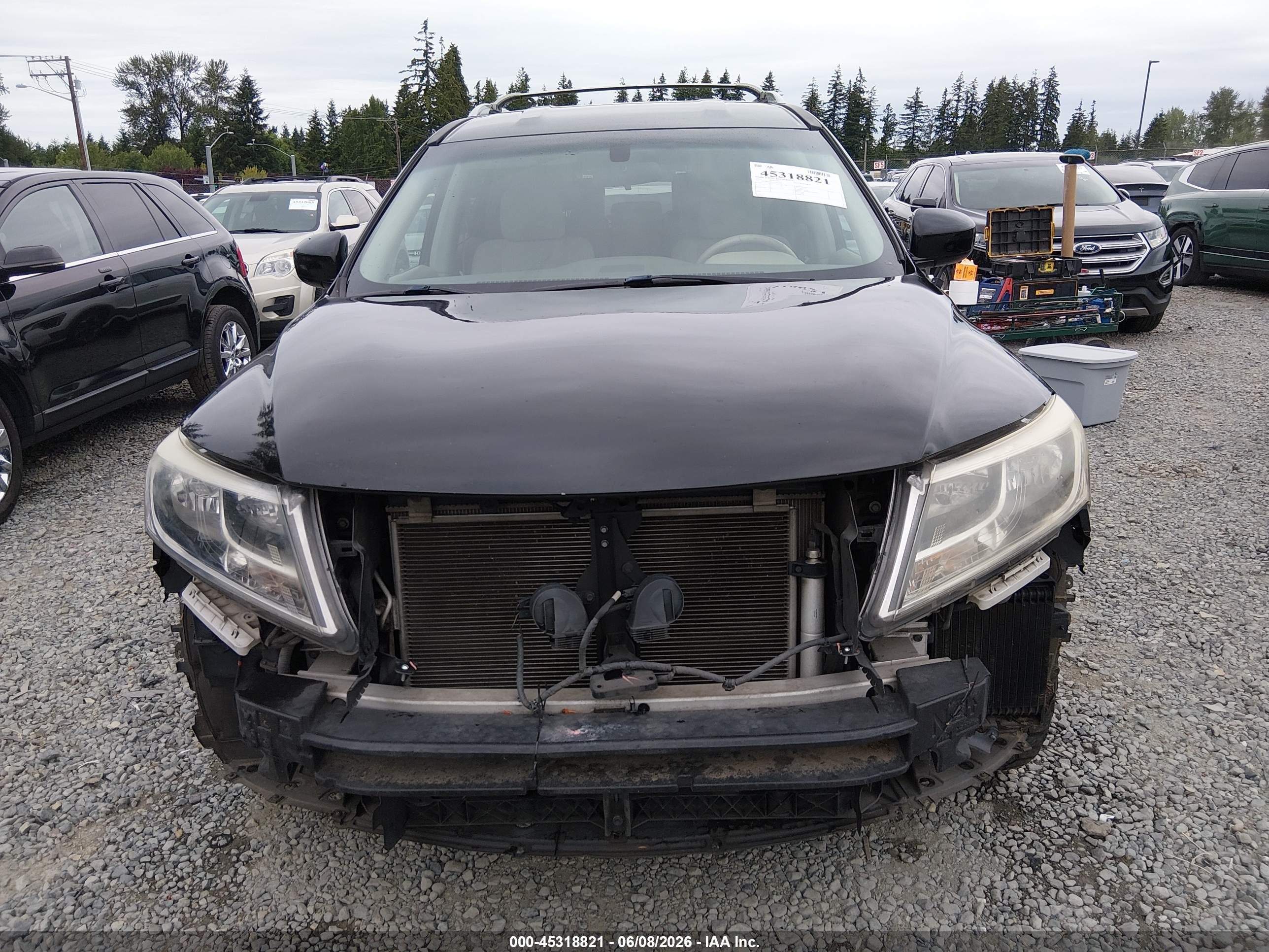 2013 Nissan Pathfinder Sv Black vin: 5N1AR2MM3DC612003