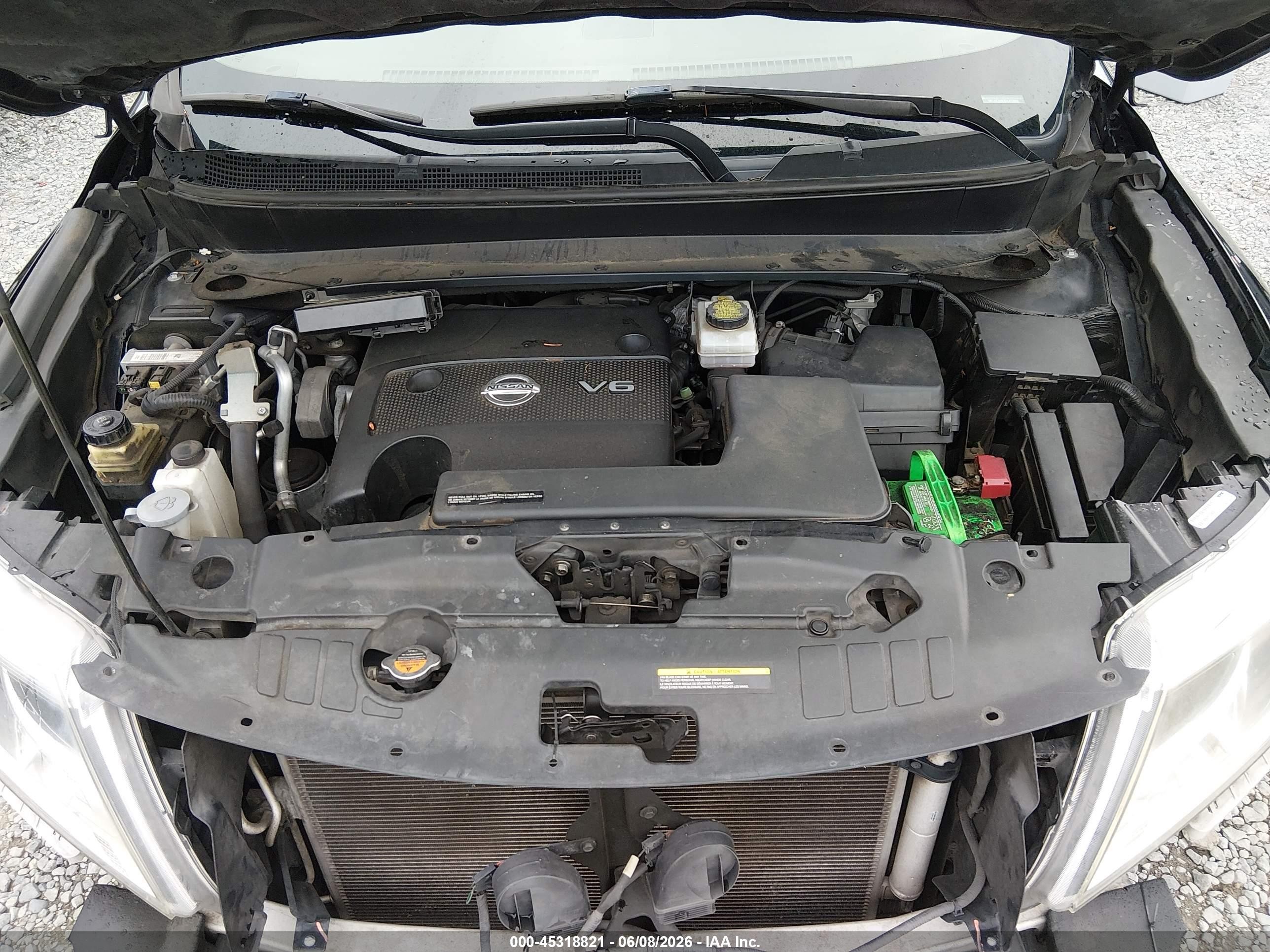 2013 Nissan Pathfinder Sv Black vin: 5N1AR2MM3DC612003