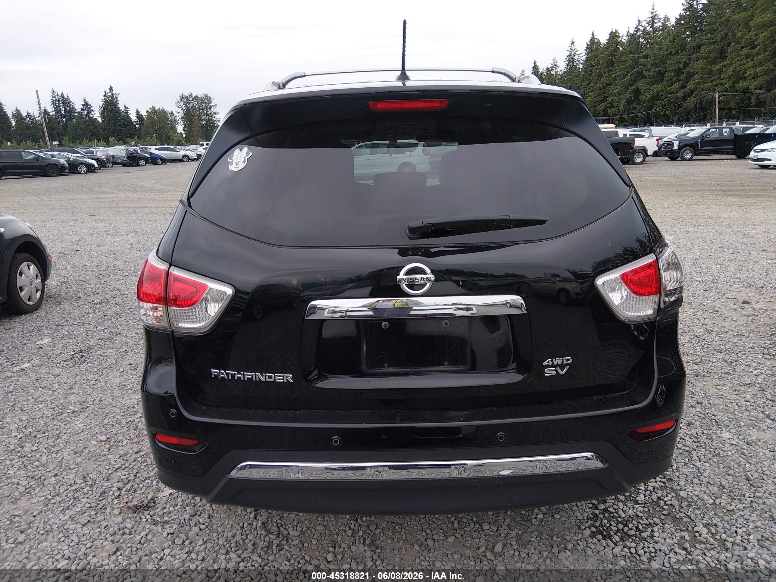 2013 Nissan Pathfinder Sv Black vin: 5N1AR2MM3DC612003
