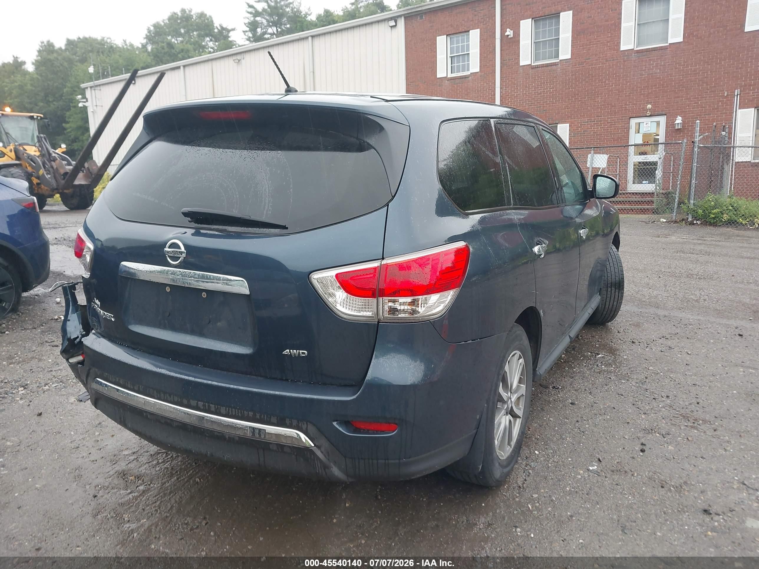 2013 Nissan Pathfinder S Blue vin: 5N1AR2MM3DC615211
