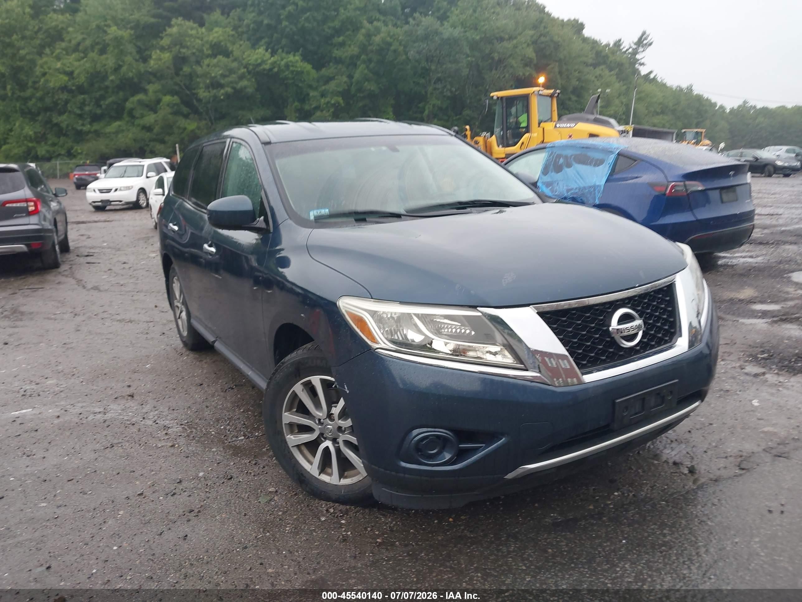 2013 Nissan Pathfinder S Blue vin: 5N1AR2MM3DC615211