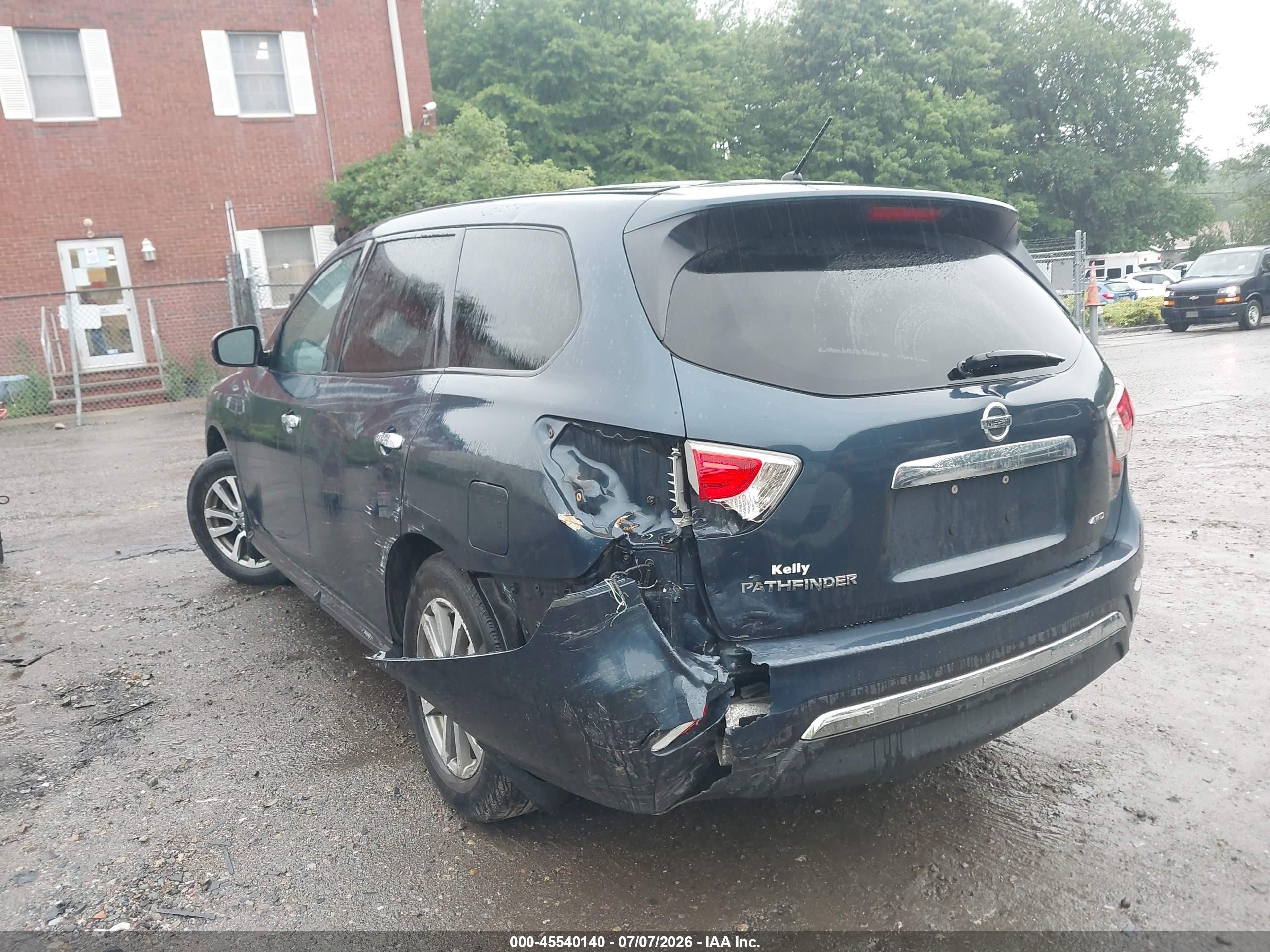 2013 Nissan Pathfinder S Blue vin: 5N1AR2MM3DC615211