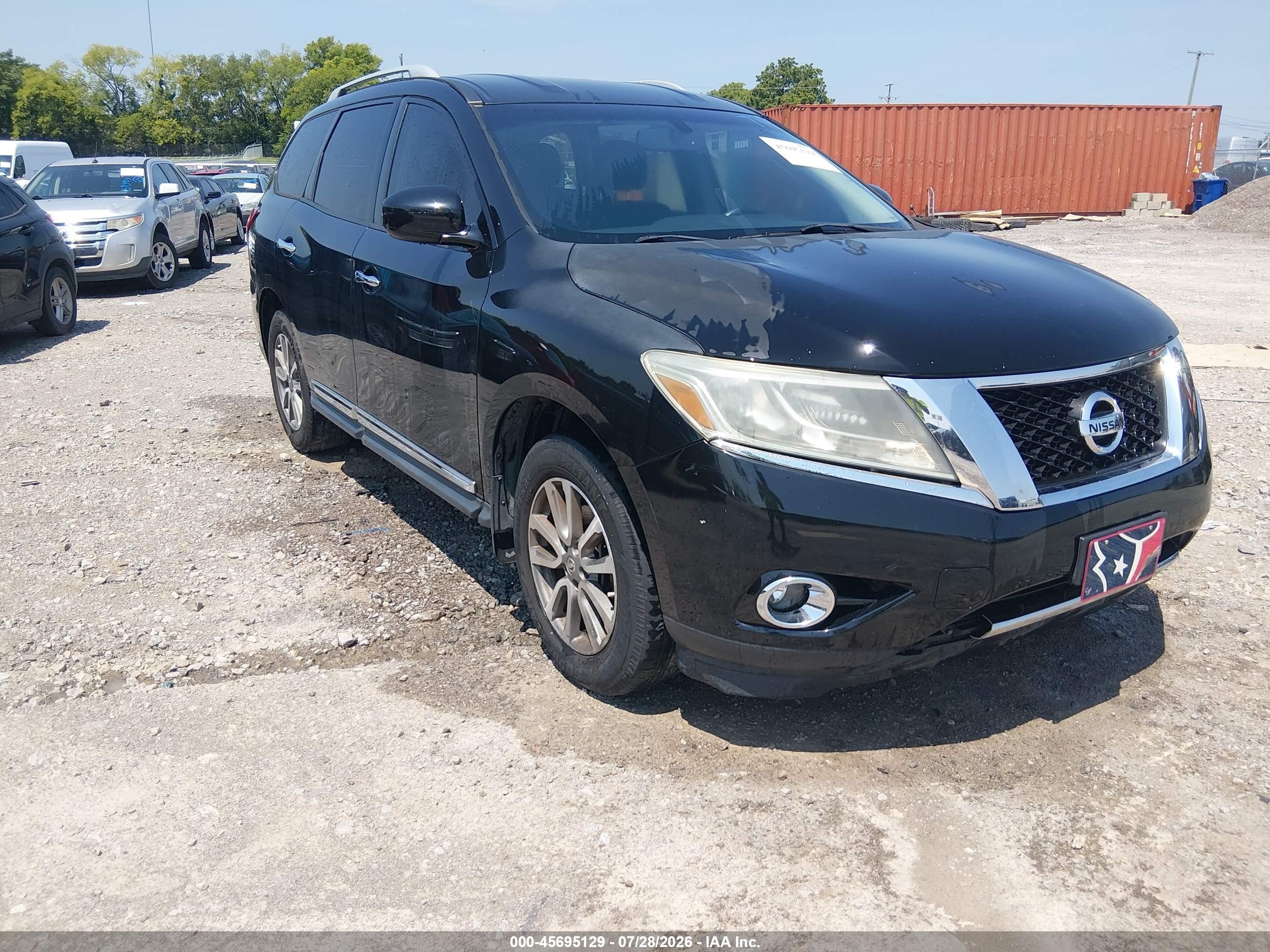 2013 Nissan Pathfinder Sl Black vin: 5N1AR2MM3DC635104
