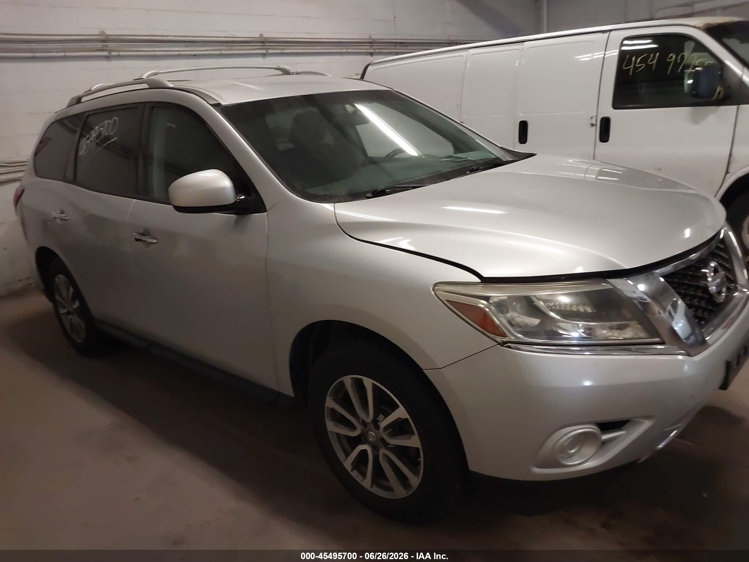 2013 Nissan Pathfinder Platinum/s/sl/sv Silver vin: 5N1AR2MM3DC662352