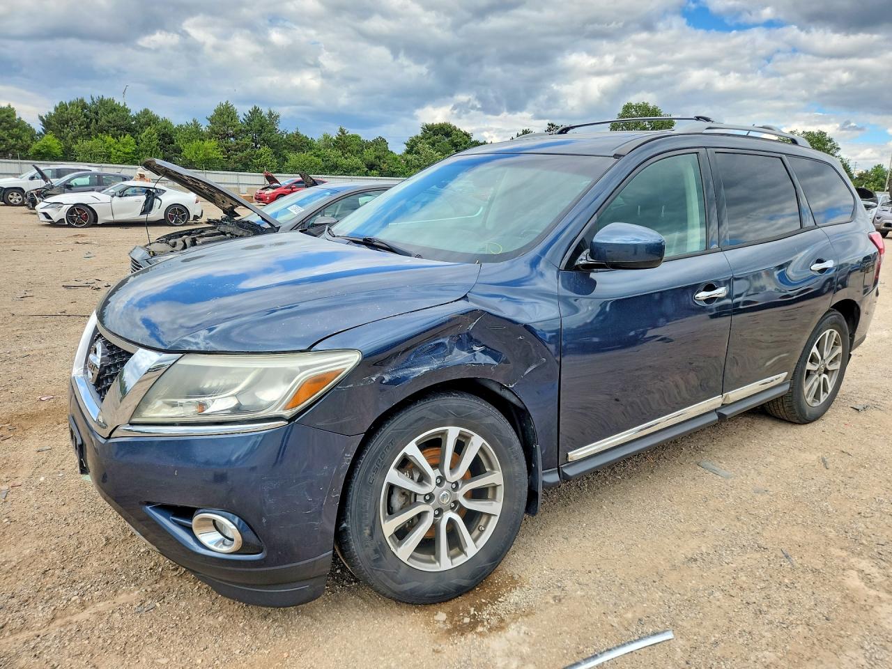 2013 Nissan Pathfinder S Blue vin: 5N1AR2MM3DC667373