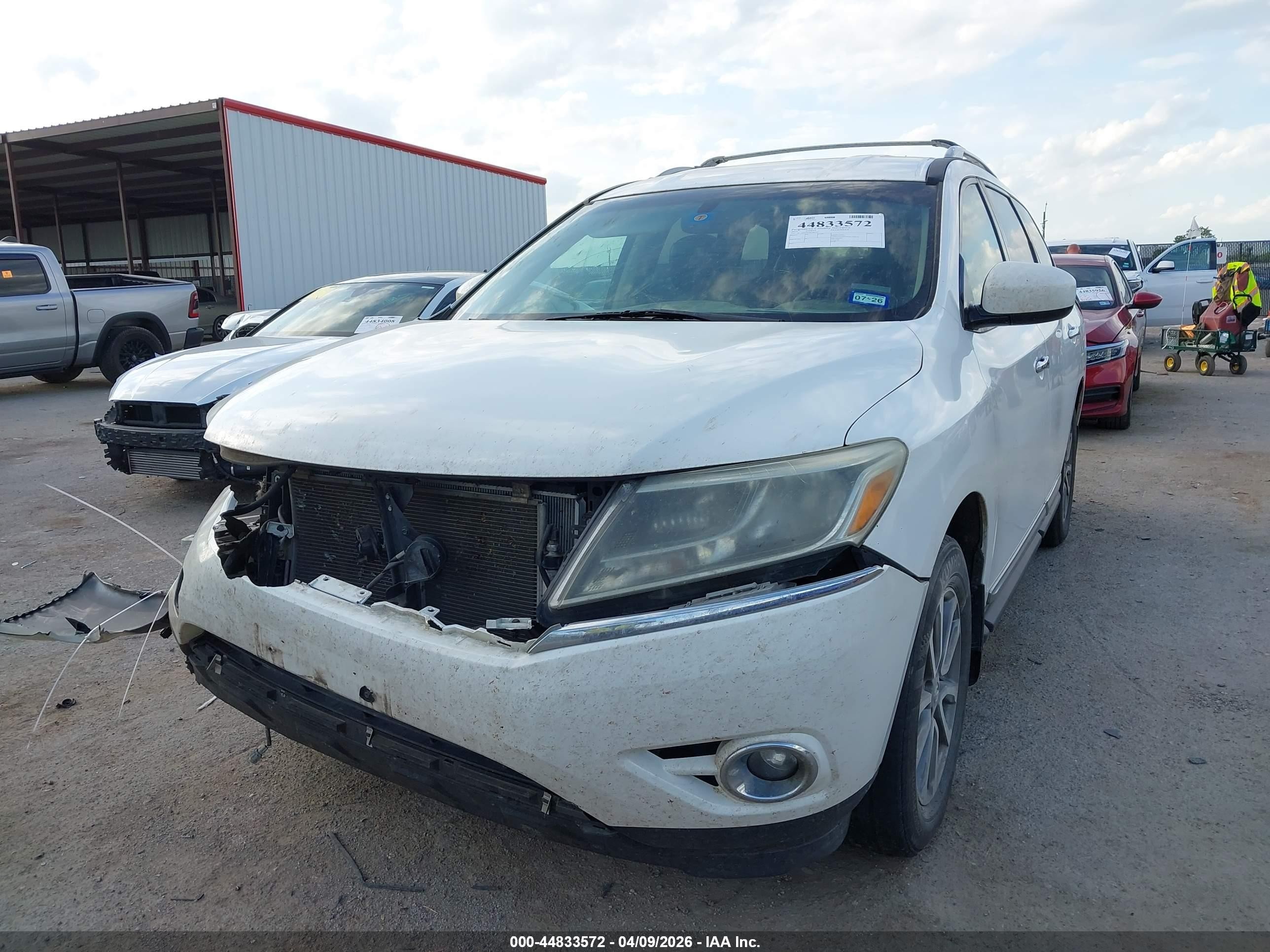 2013 Nissan Pathfinder Sl White vin: 5N1AR2MM3DC683525