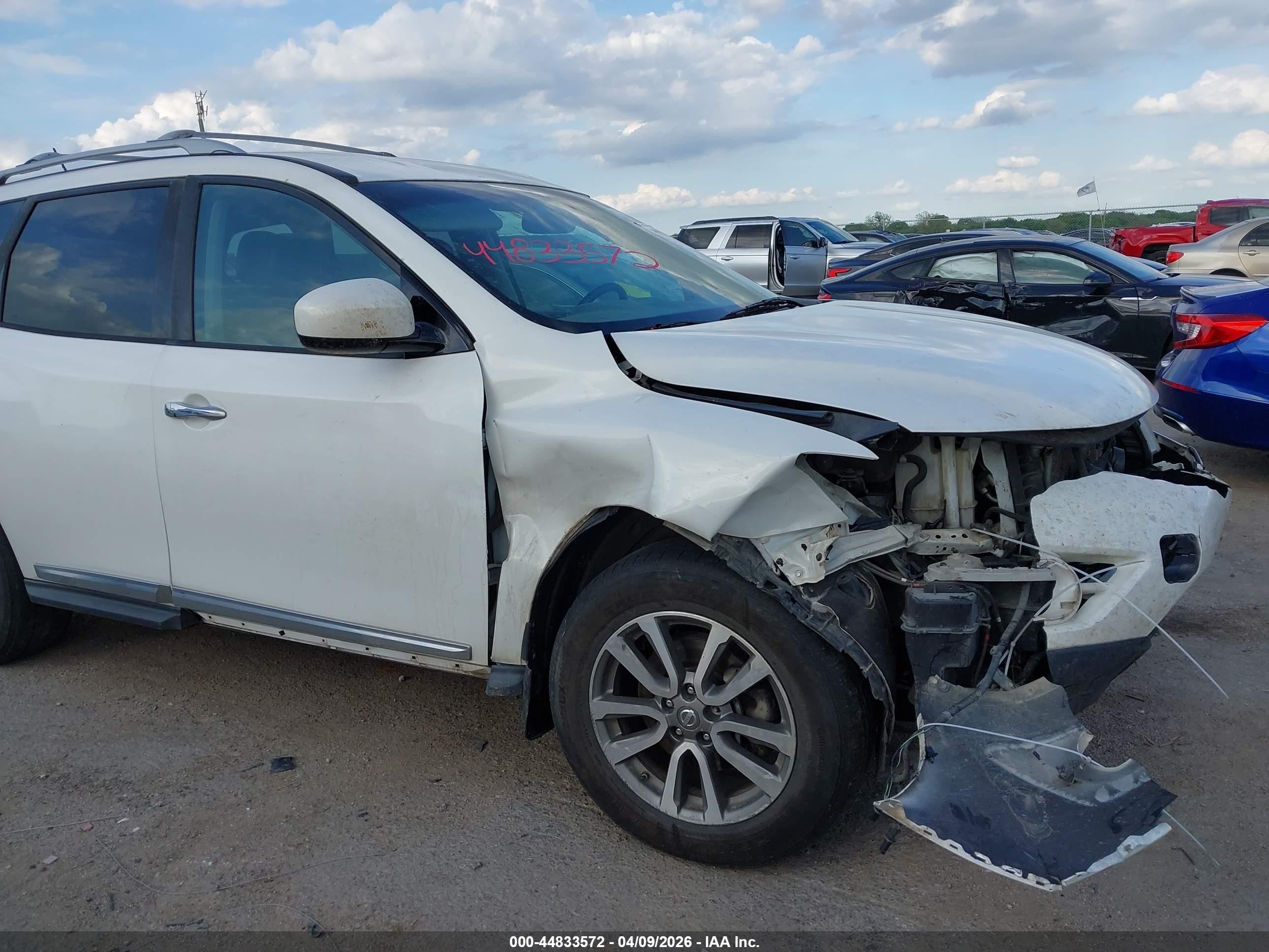 2013 Nissan Pathfinder Sl White vin: 5N1AR2MM3DC683525