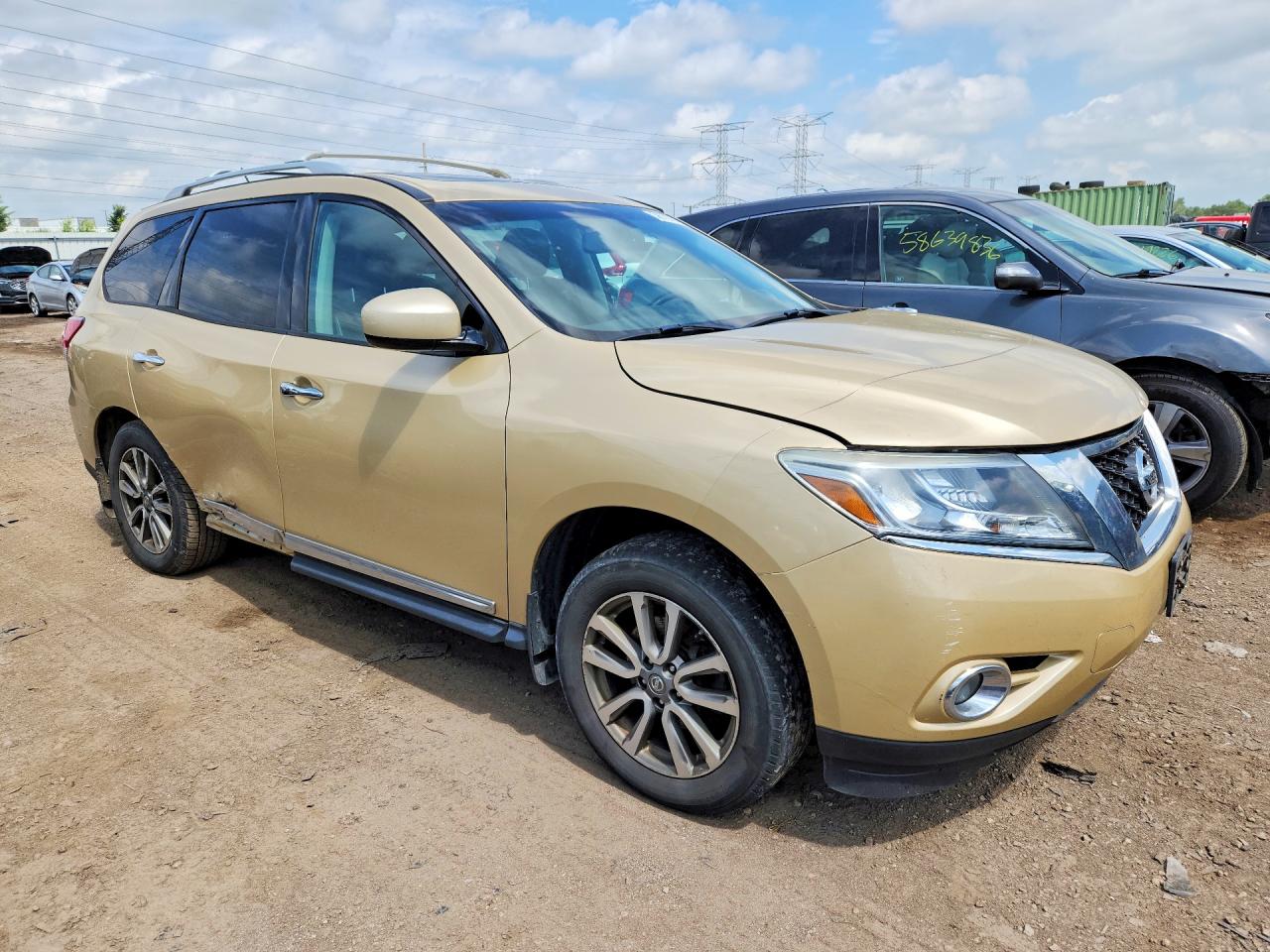 2013 Nissan Pathfinder S Gold vin: 5N1AR2MM3DC687767