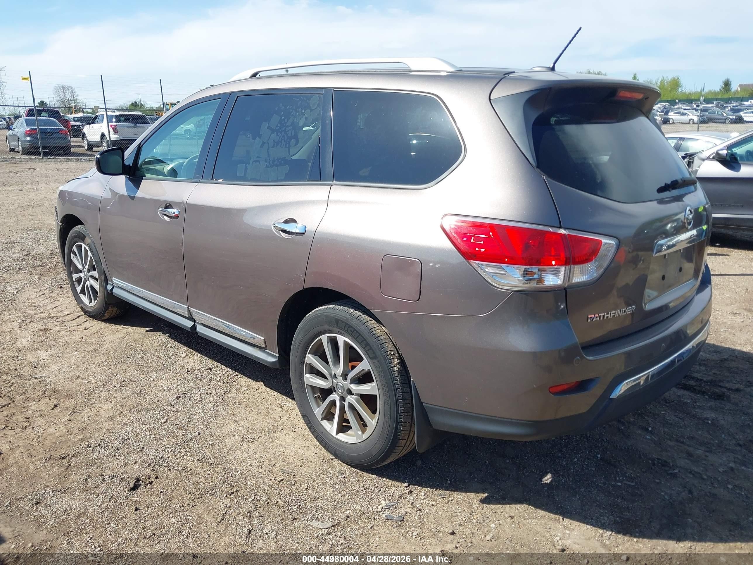 2013 Nissan Pathfinder Sl Brown vin: 5N1AR2MM3DC688997