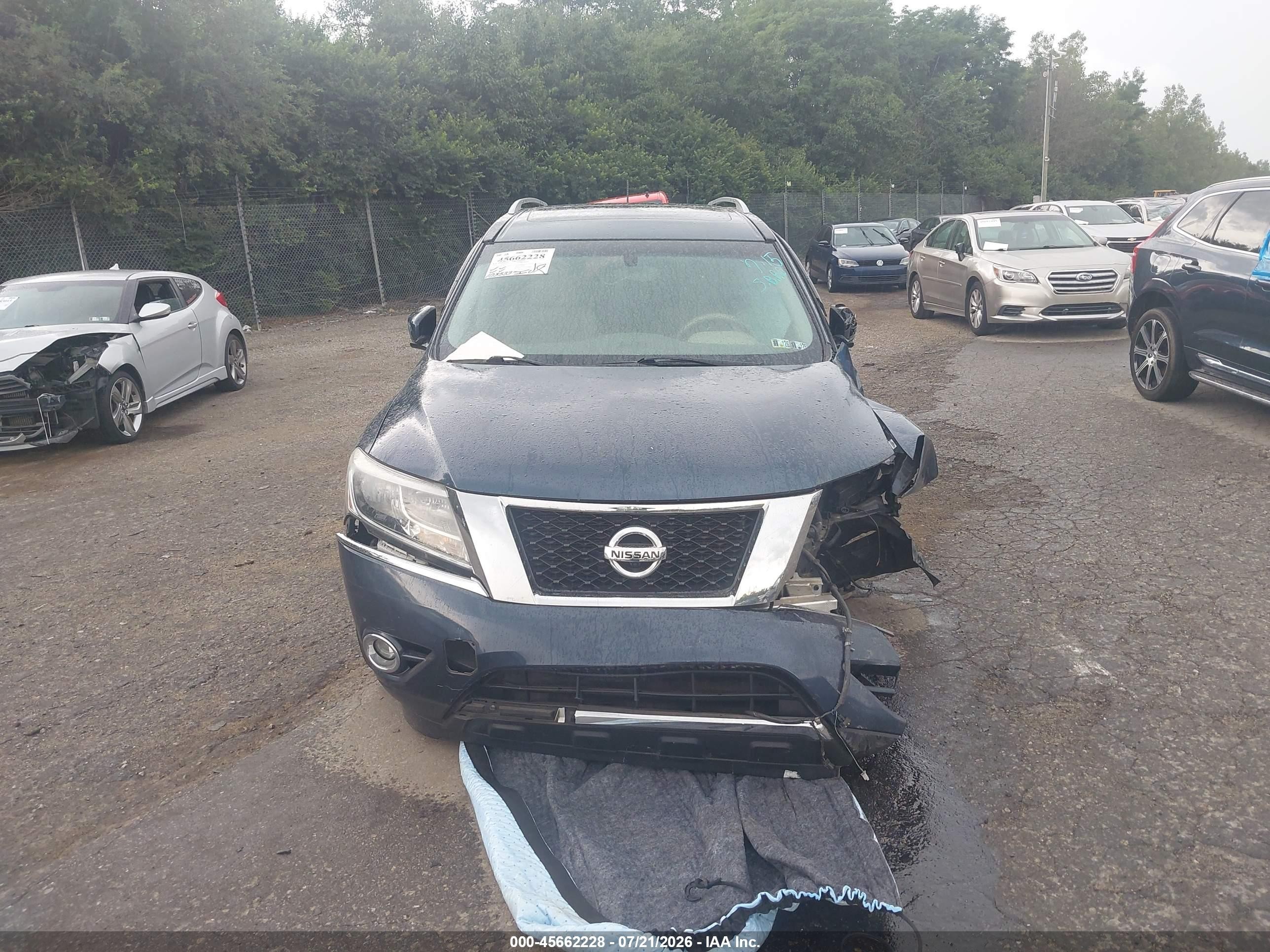 2014 Nissan Pathfinder Platinum Blue vin: 5N1AR2MM3EC611029