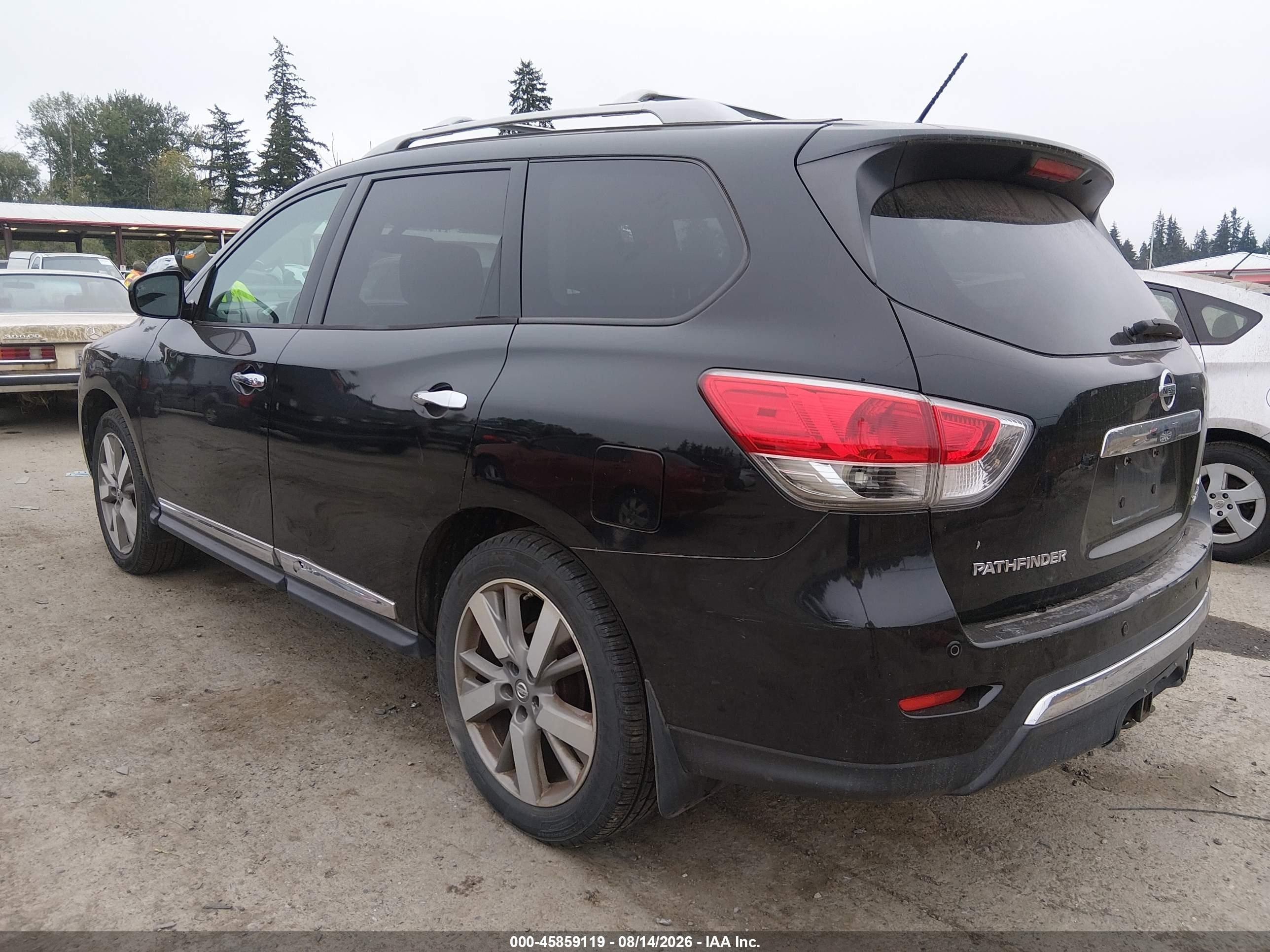 2014 Nissan Pathfinder Platinum Black vin: 5N1AR2MM3EC619325