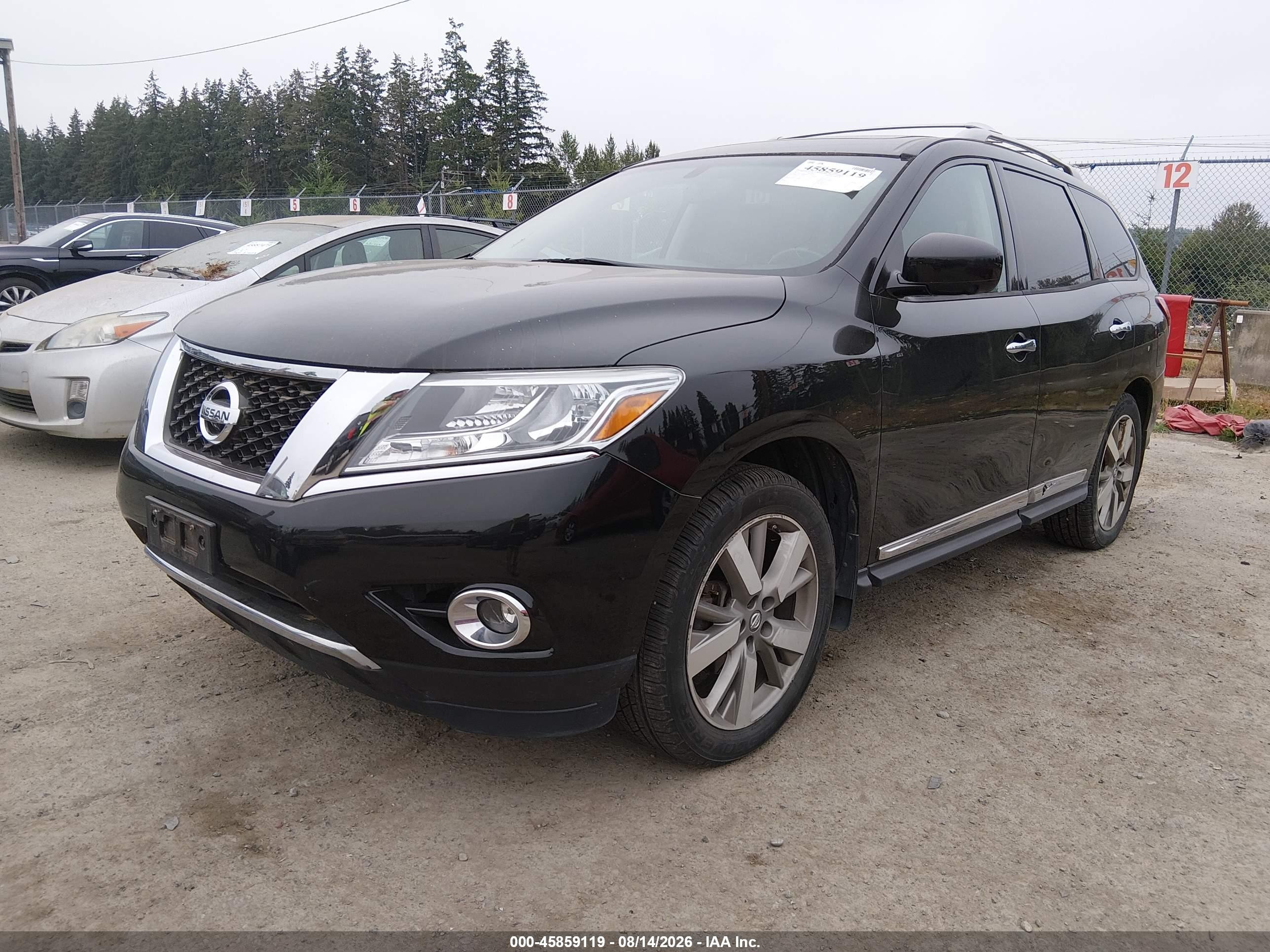 2014 Nissan Pathfinder Platinum Black vin: 5N1AR2MM3EC619325