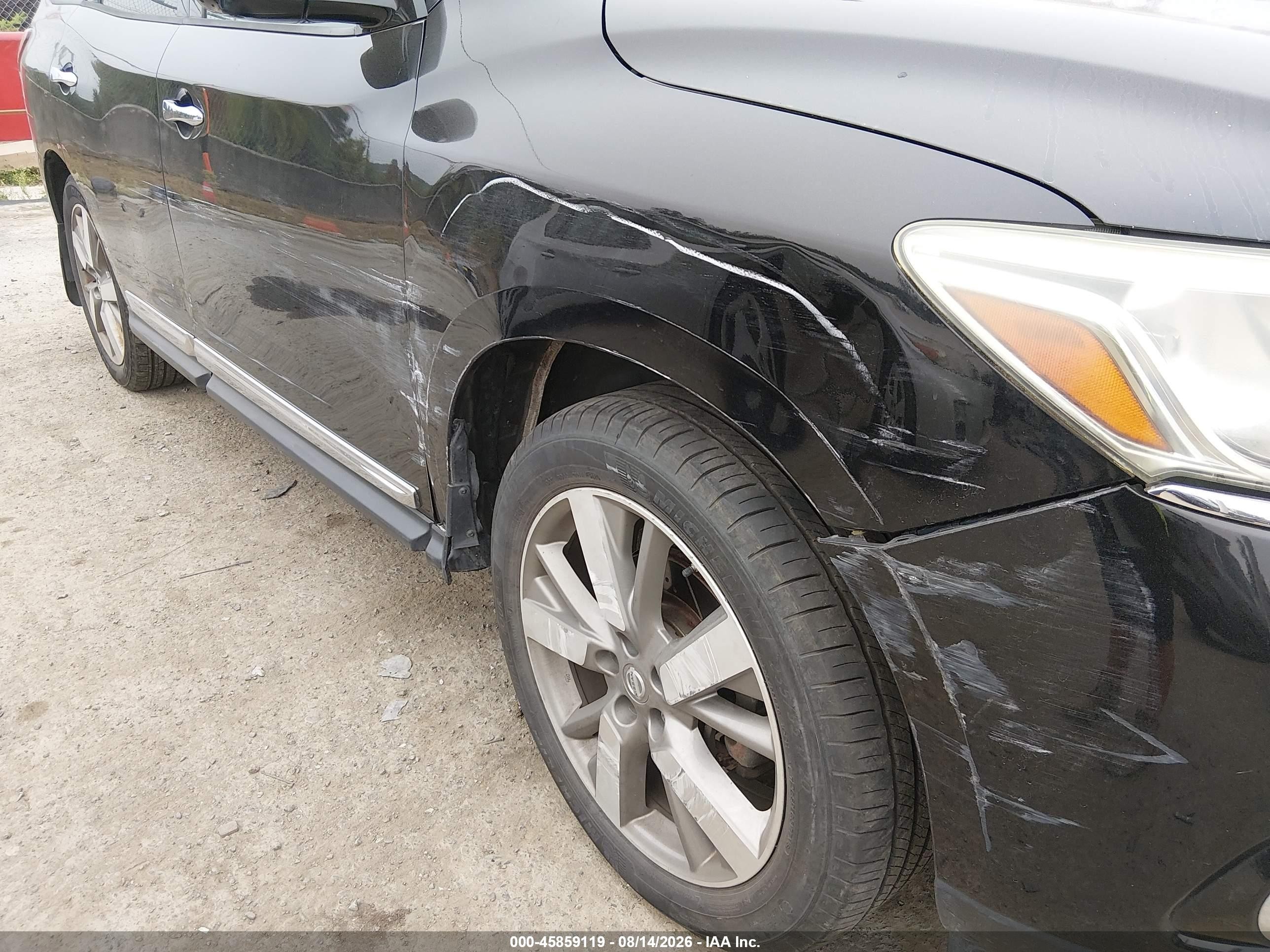 2014 Nissan Pathfinder Platinum Black vin: 5N1AR2MM3EC619325