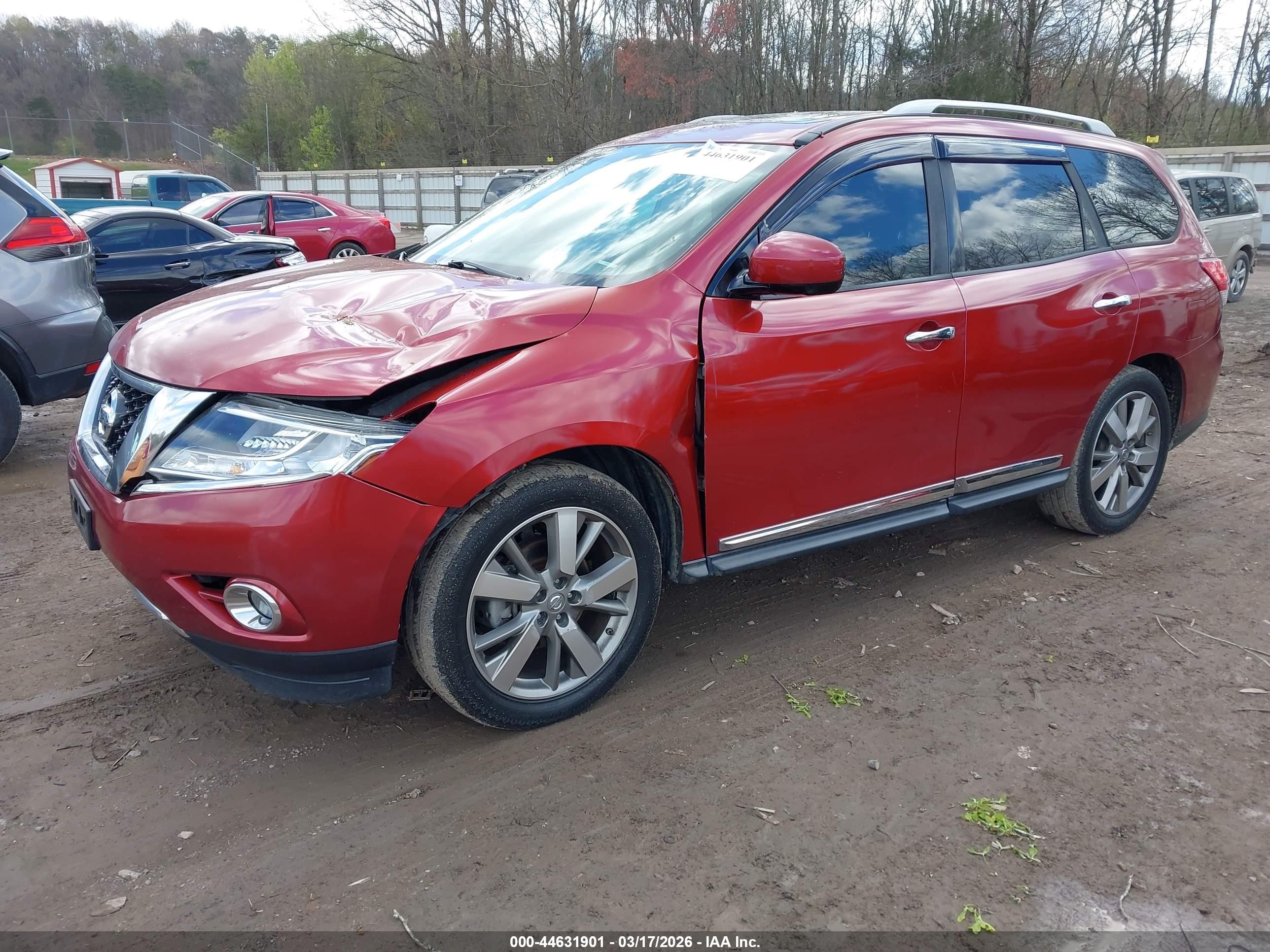 2014 Nissan Pathfinder Platinum Red vin: 5N1AR2MM3EC626226