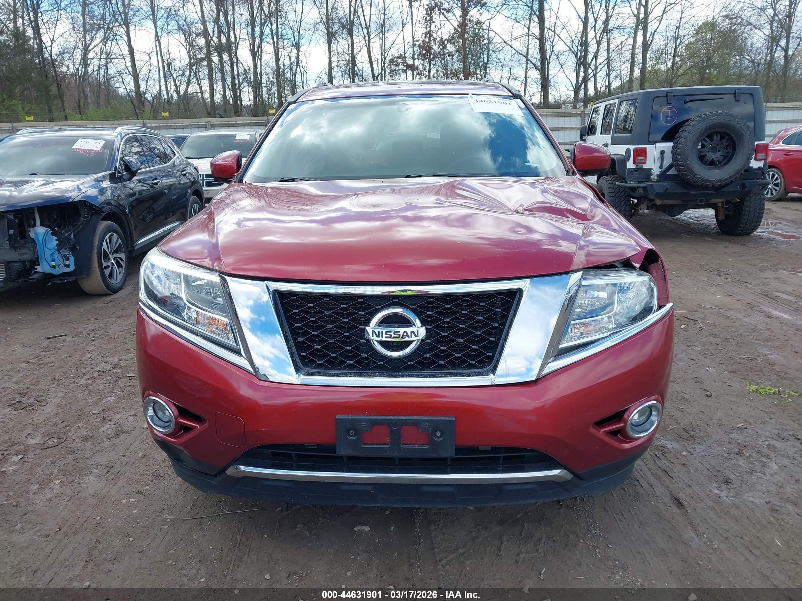 2014 Nissan Pathfinder Platinum Red vin: 5N1AR2MM3EC626226