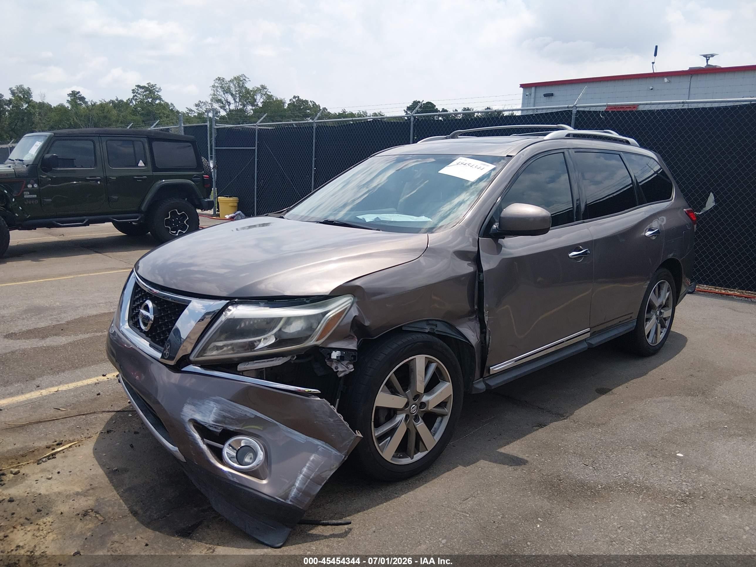 2014 Nissan Pathfinder Platinum Серый vin: 5N1AR2MM3EC633046