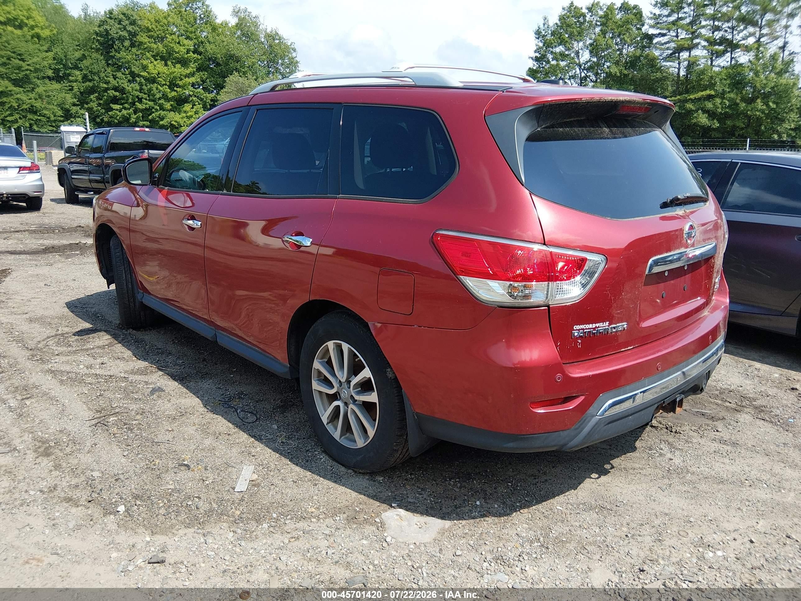 2014 Nissan Pathfinder Sv Burgundy vin: 5N1AR2MM3EC638117
