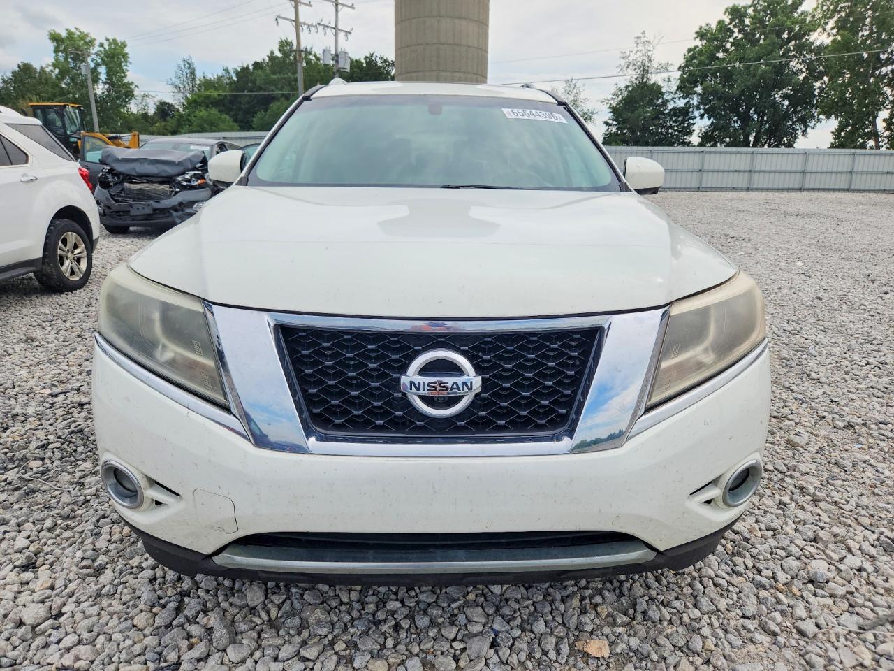 2014 Nissan Pathfinder S White vin: 5N1AR2MM3EC665480
