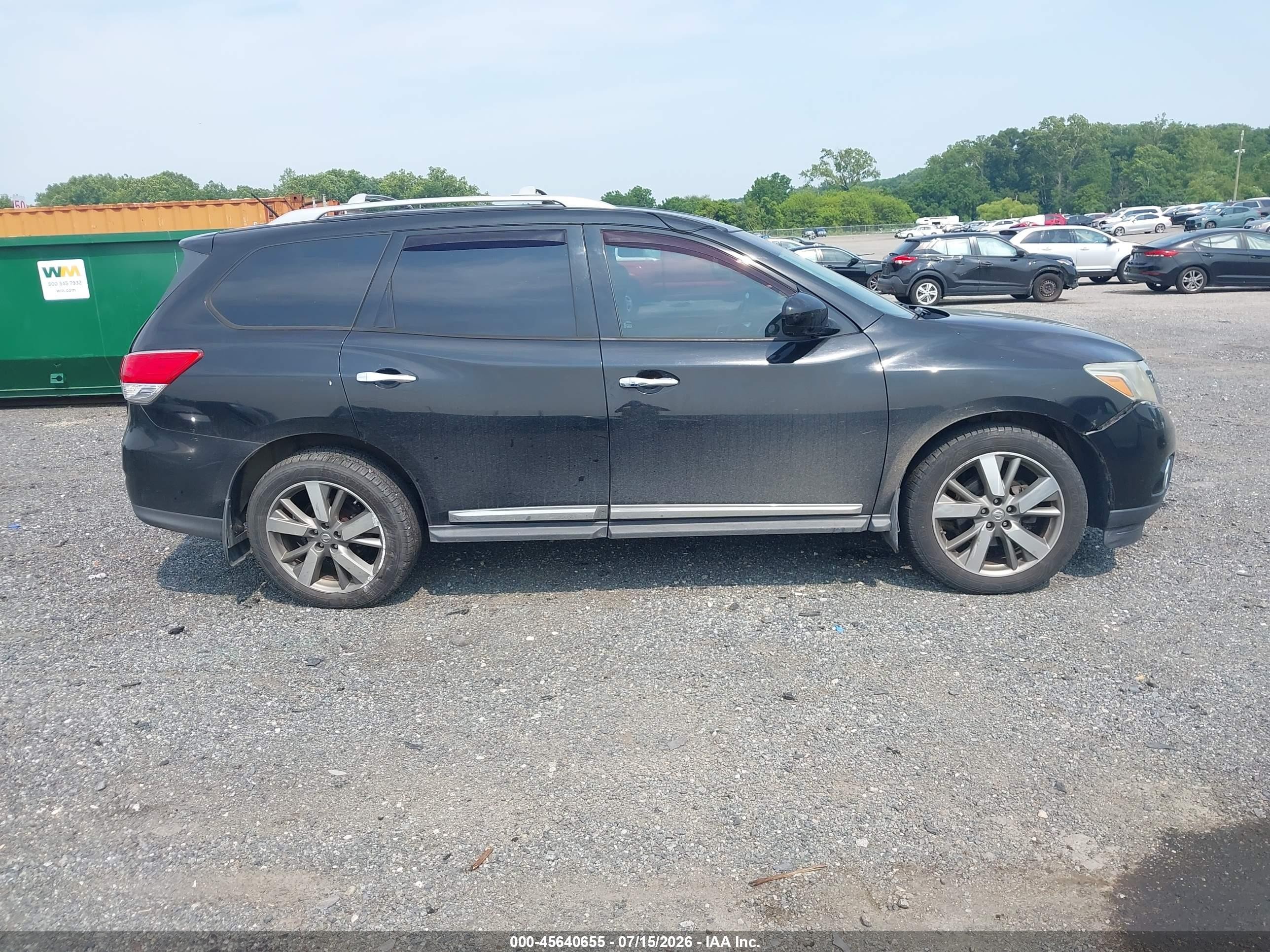 2014 Nissan Pathfinder Platinum Black vin: 5N1AR2MM3EC665835