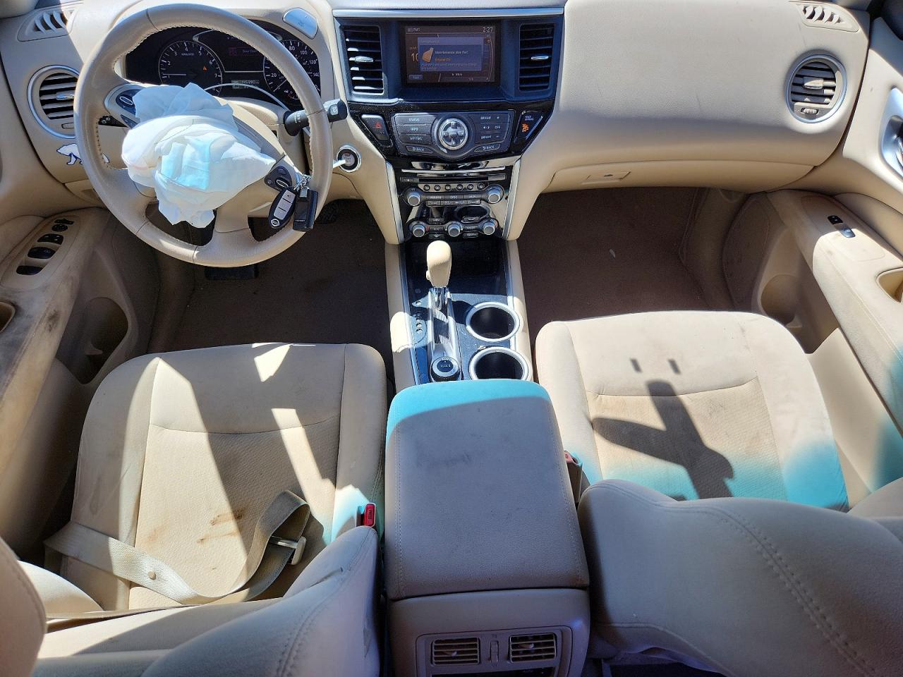 2014 Nissan Pathfinder Sv White vin: 5N1AR2MM3EC680271