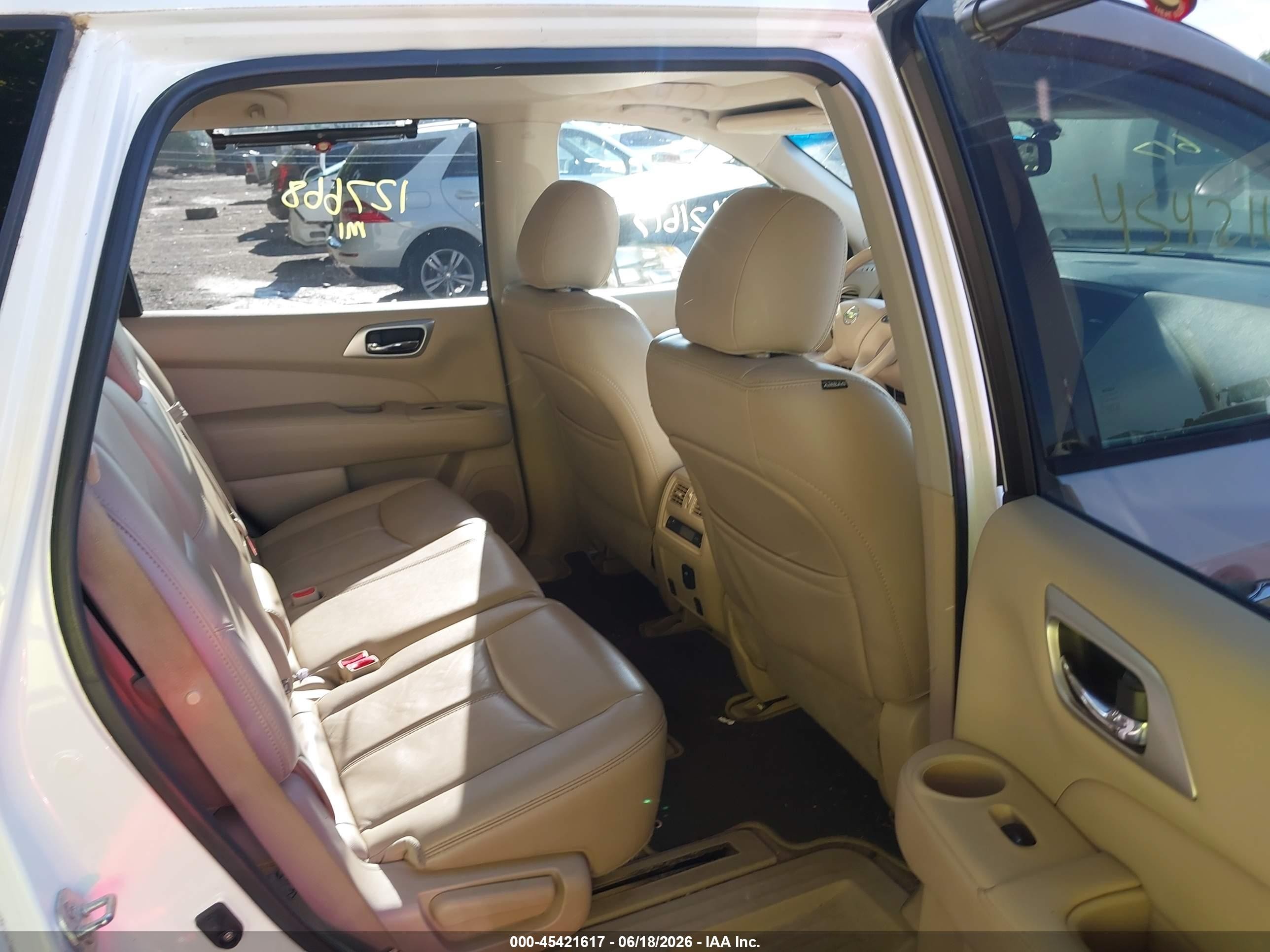 2014 Nissan Pathfinder Sl White vin: 5N1AR2MM3EC689259