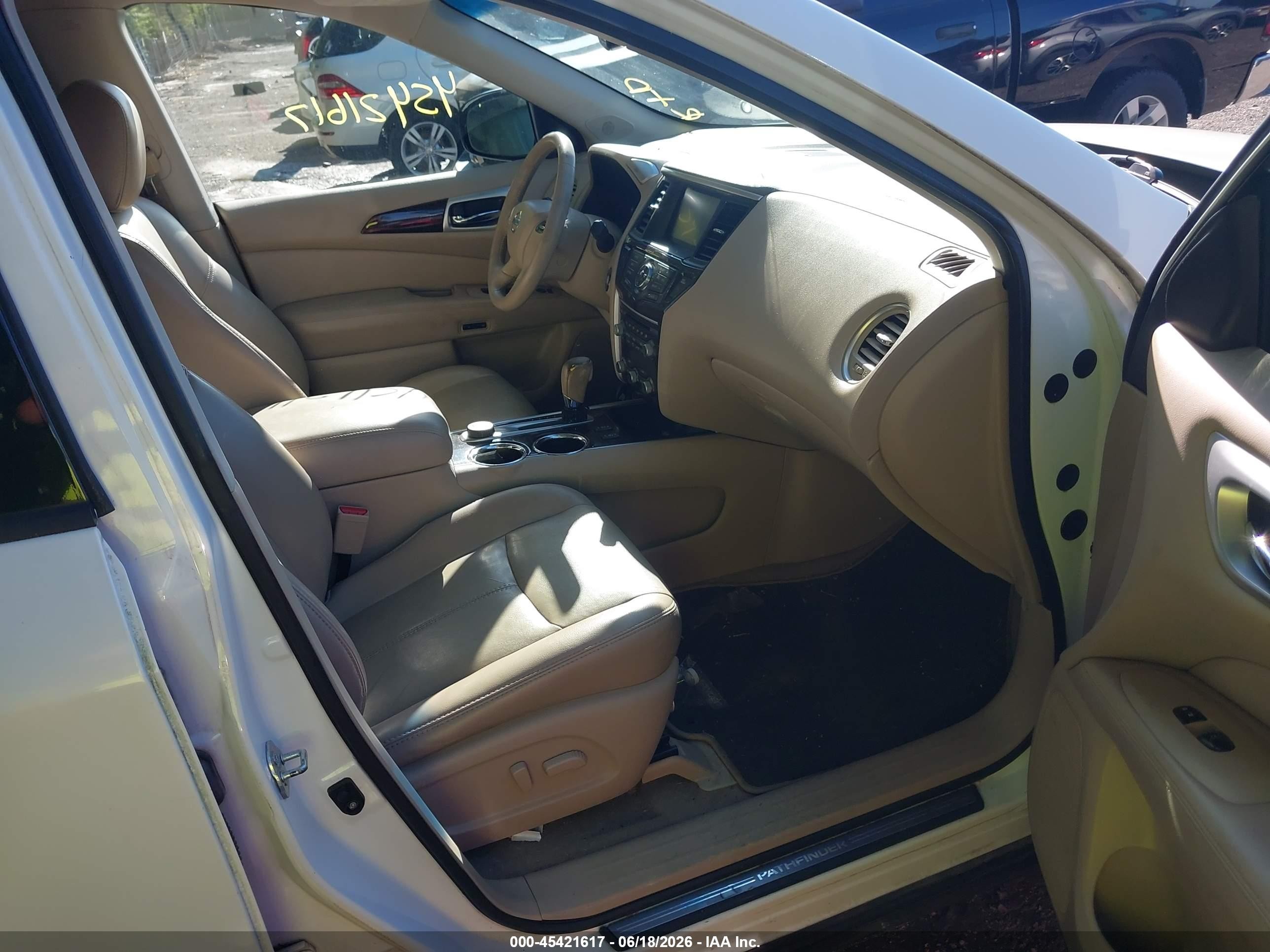 2014 Nissan Pathfinder Sl White vin: 5N1AR2MM3EC689259
