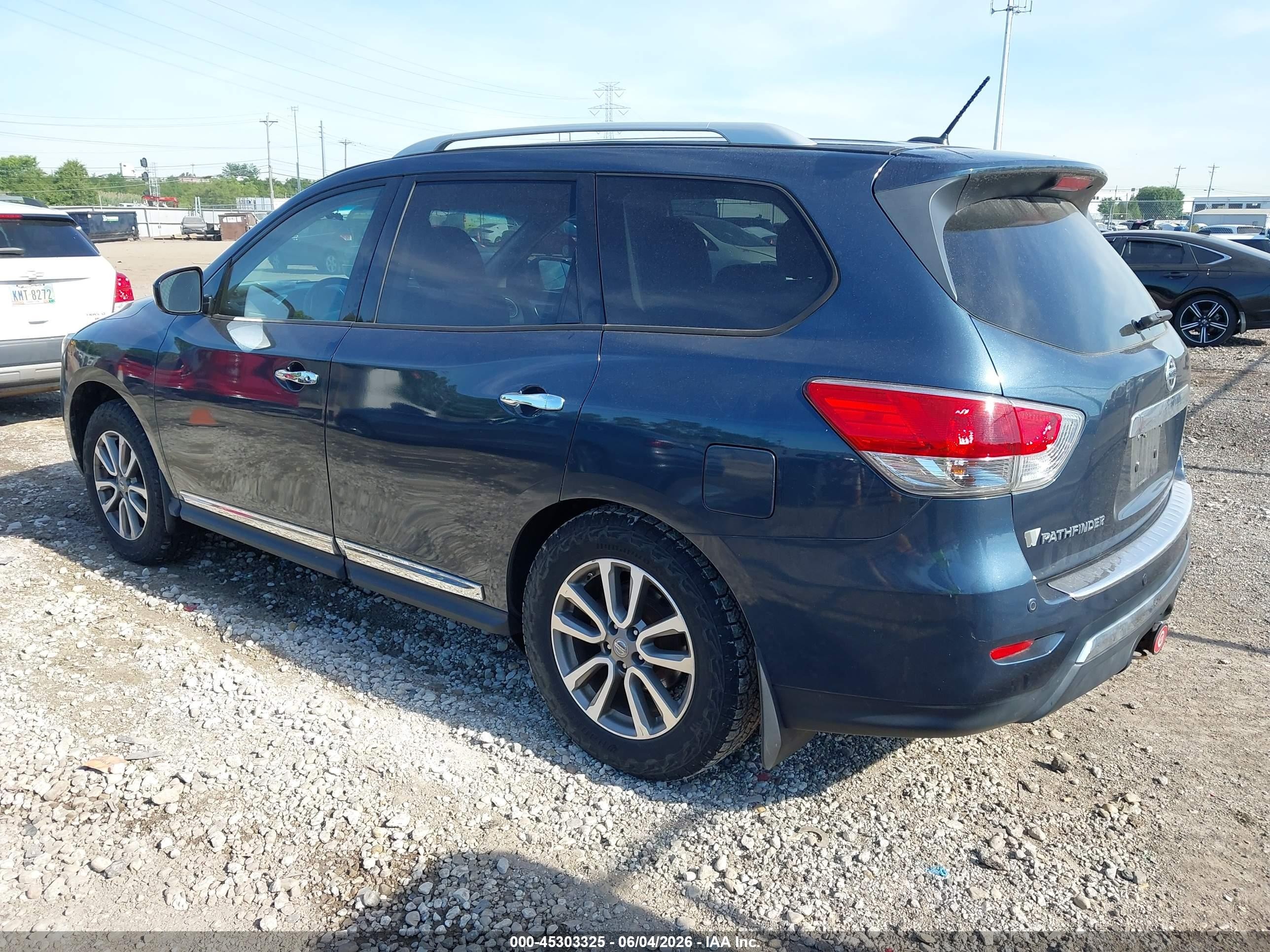 2014 Nissan Pathfinder Sl Navy vin: 5N1AR2MM3EC693005
