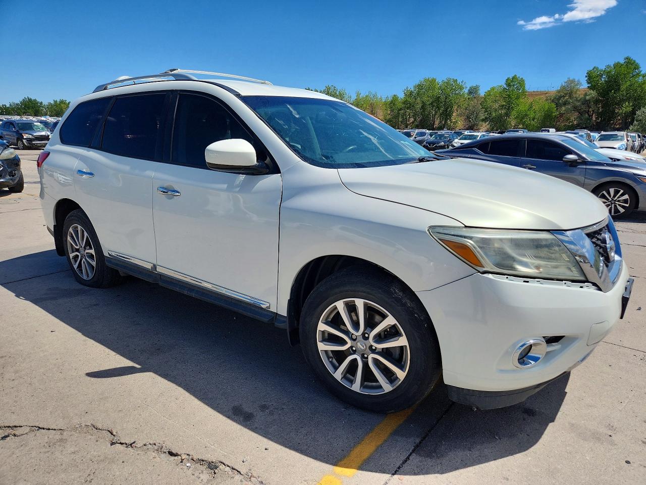 2014 Nissan Pathfinder Sl White vin: 5N1AR2MM3EC698222