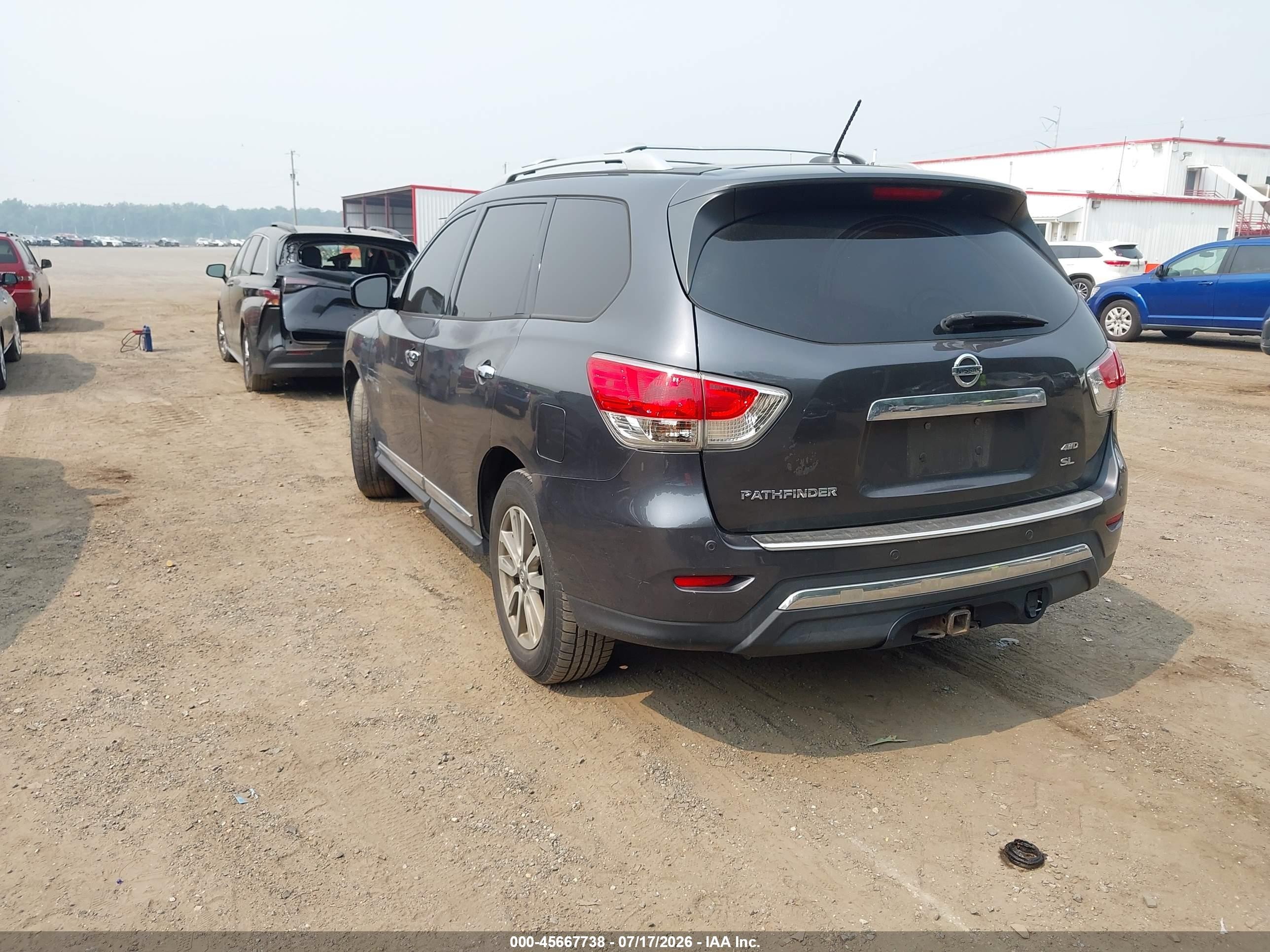 2014 Nissan Pathfinder Sl Gray vin: 5N1AR2MM3EC710501