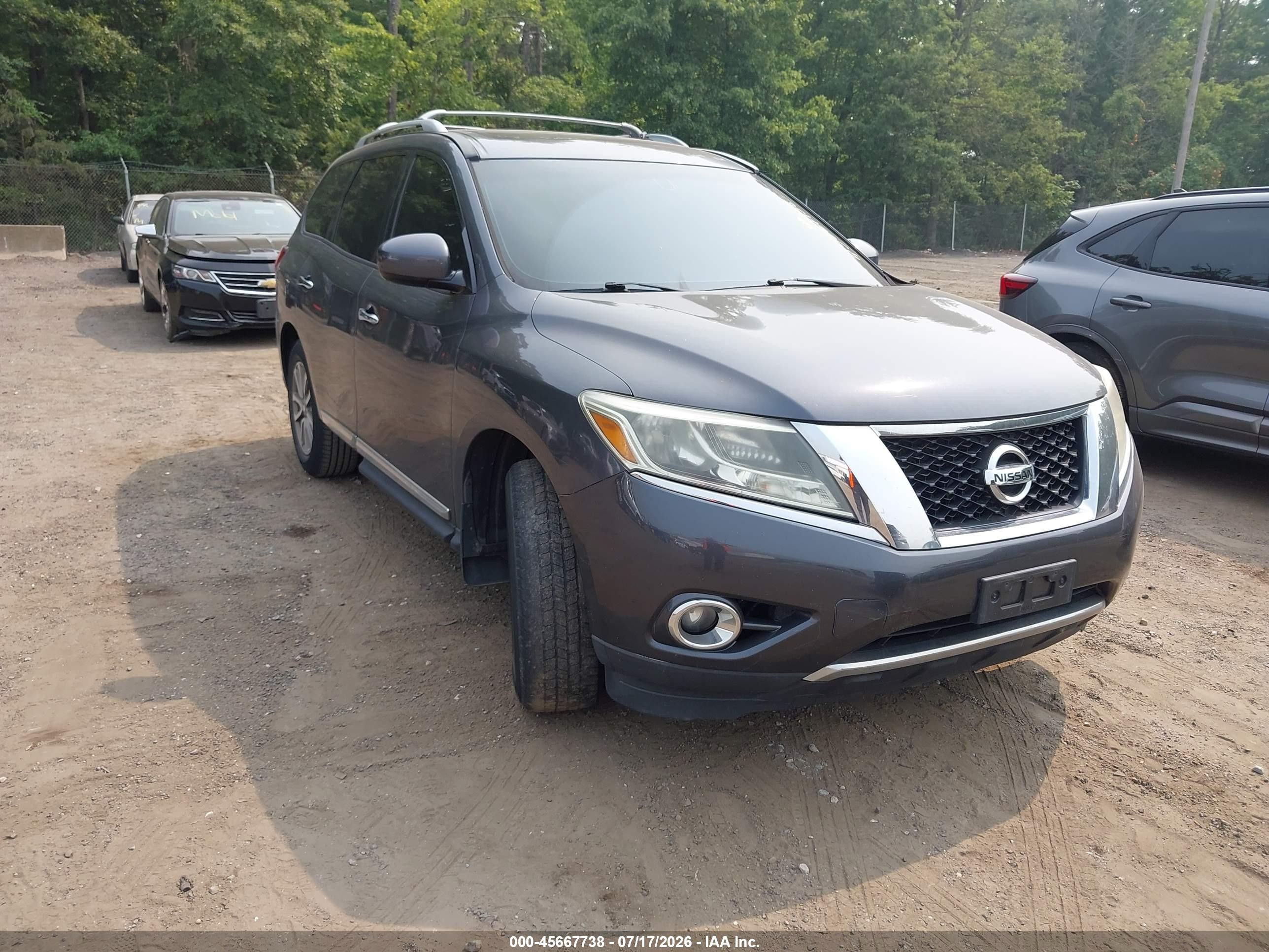 2014 Nissan Pathfinder Sl Gray vin: 5N1AR2MM3EC710501