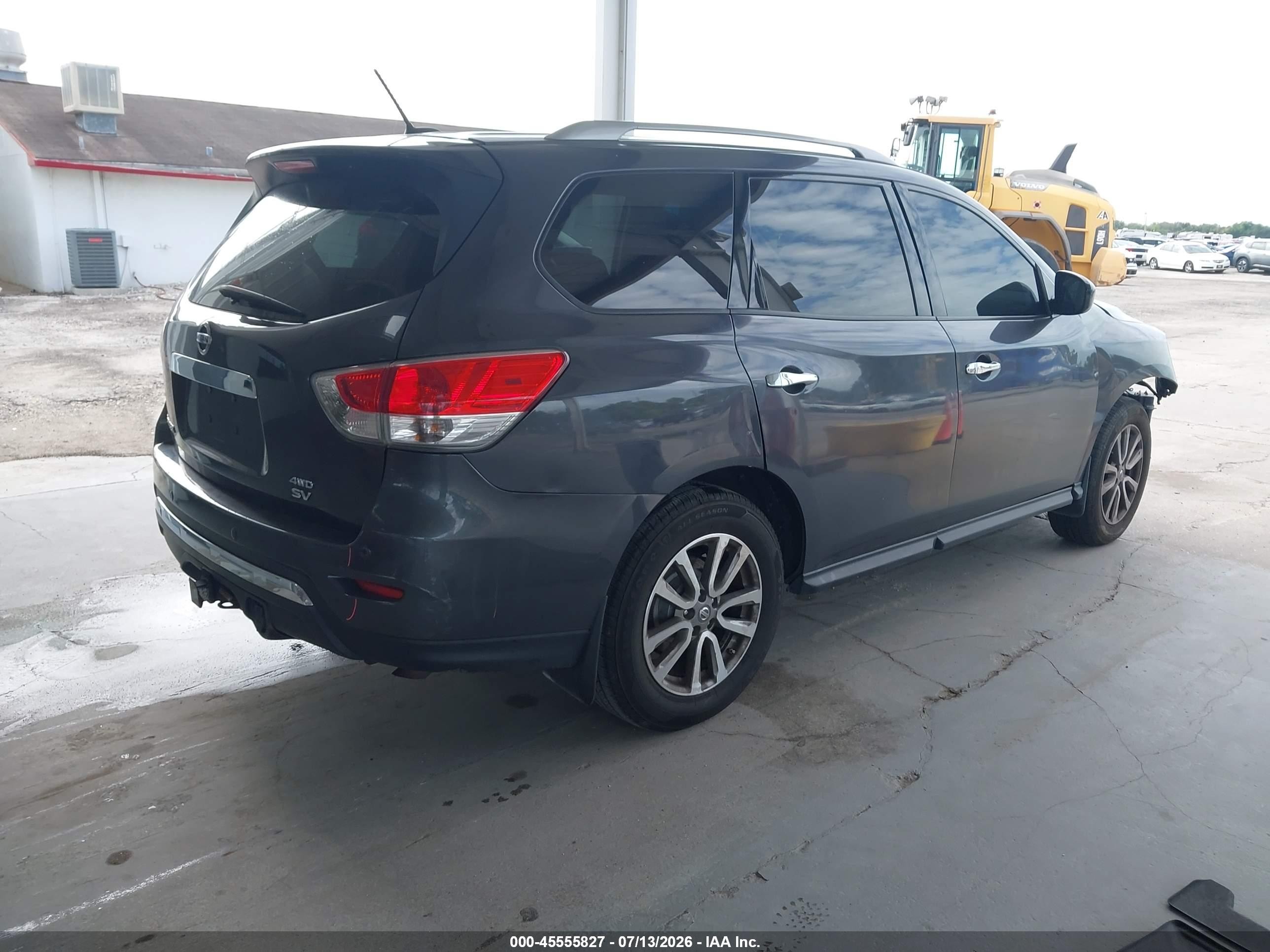 2014 Nissan Pathfinder Sv Gray vin: 5N1AR2MM3EC711308