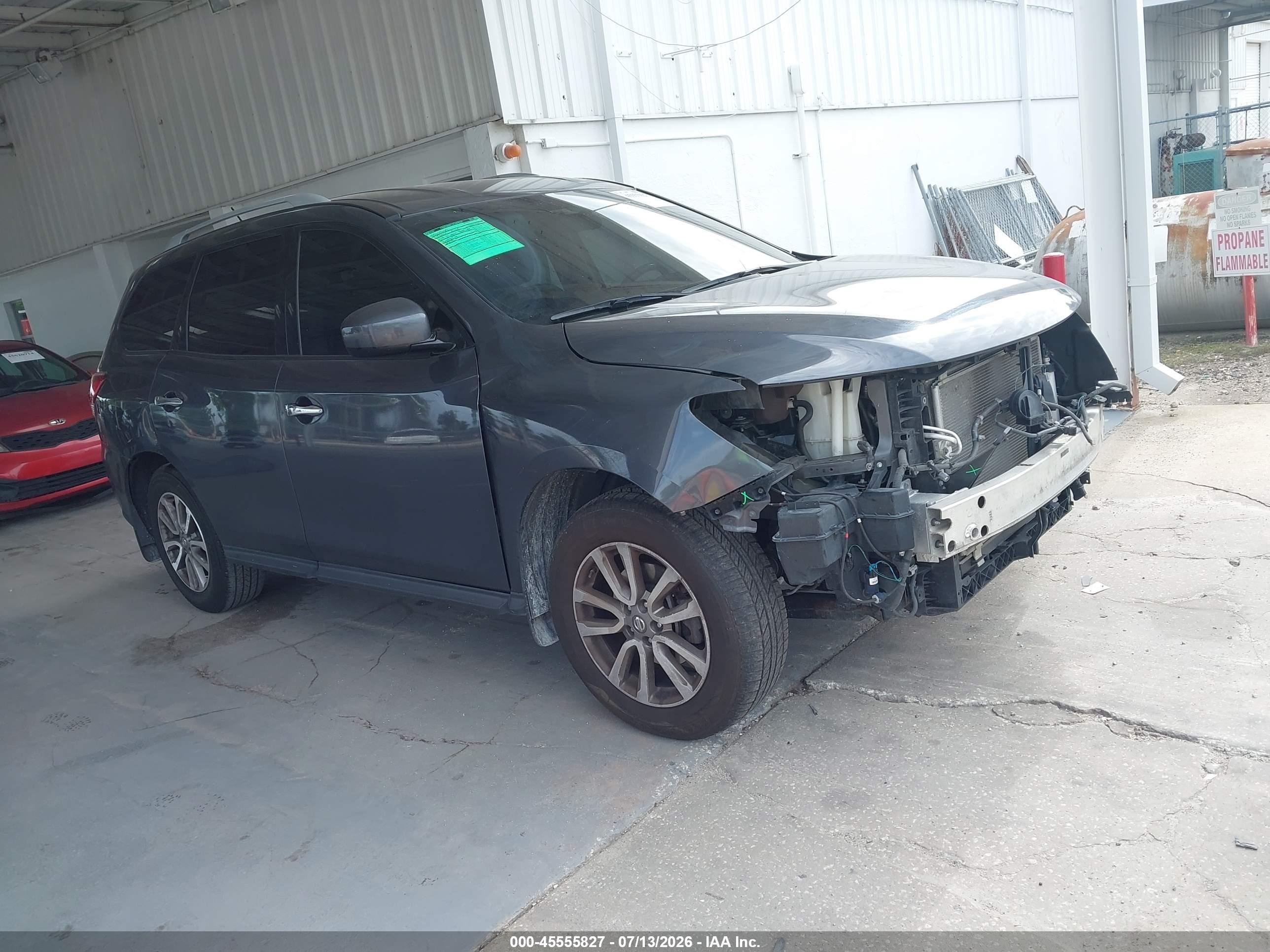 2014 Nissan Pathfinder Sv Gray vin: 5N1AR2MM3EC711308
