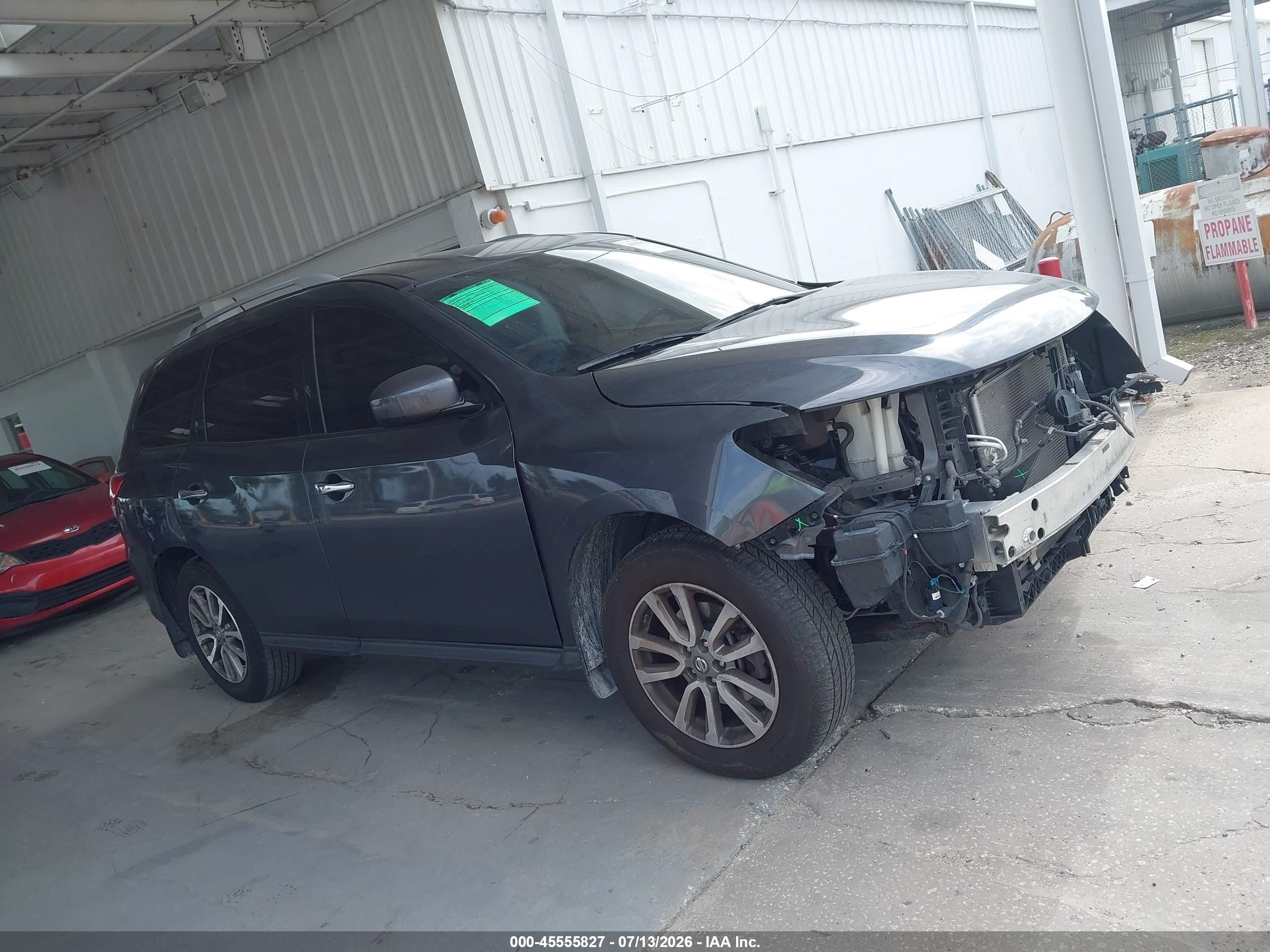 2014 Nissan Pathfinder Sv Gray vin: 5N1AR2MM3EC711308