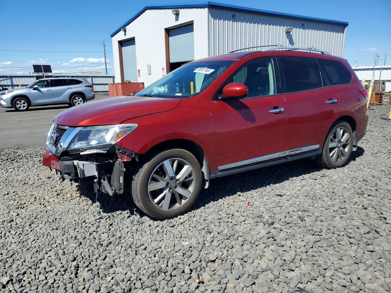 2014 Nissan Pathfinder S Red vin: 5N1AR2MM3EC730540