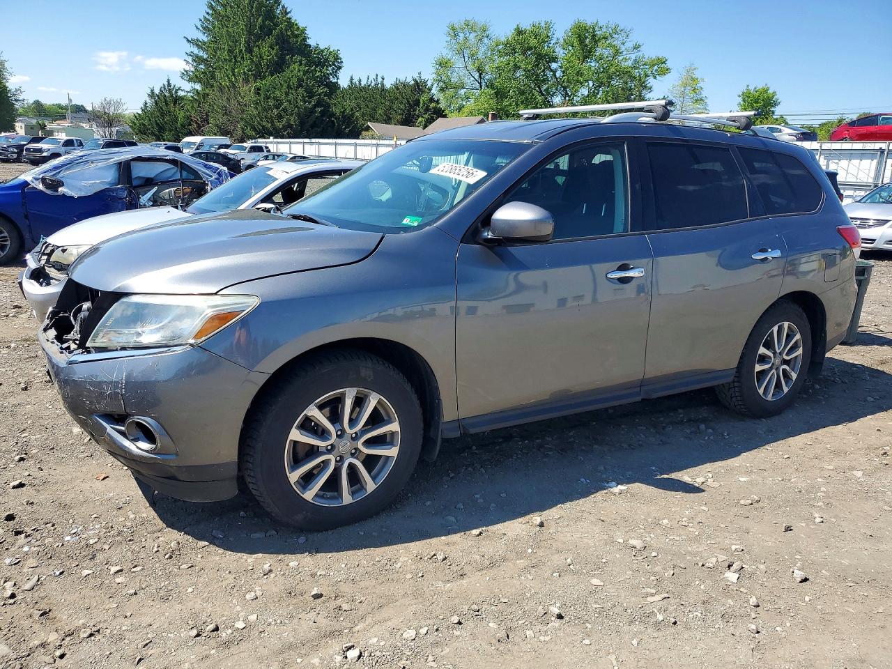 2015 Nissan Pathfinder Sv Gray vin: 5N1AR2MM3FC606852