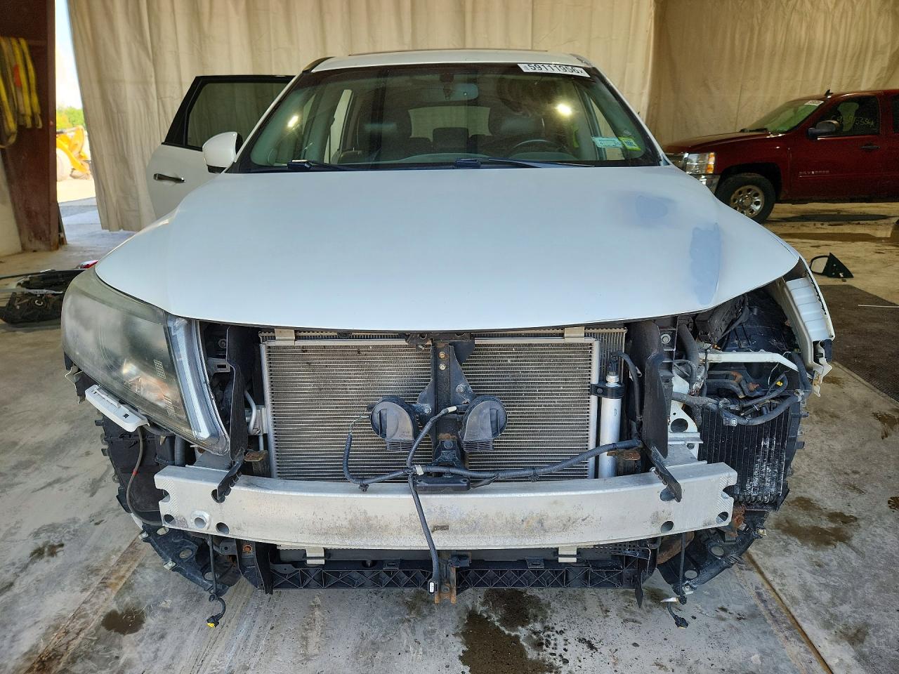 2015 Nissan Pathfinder S/sv/sl/platinum White vin: 5N1AR2MM3FC618855