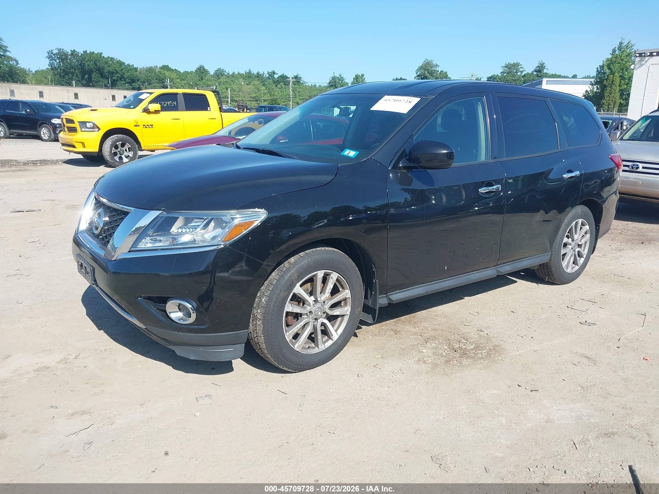 2015 Nissan Pathfinder S Black vin: 5N1AR2MM3FC619472