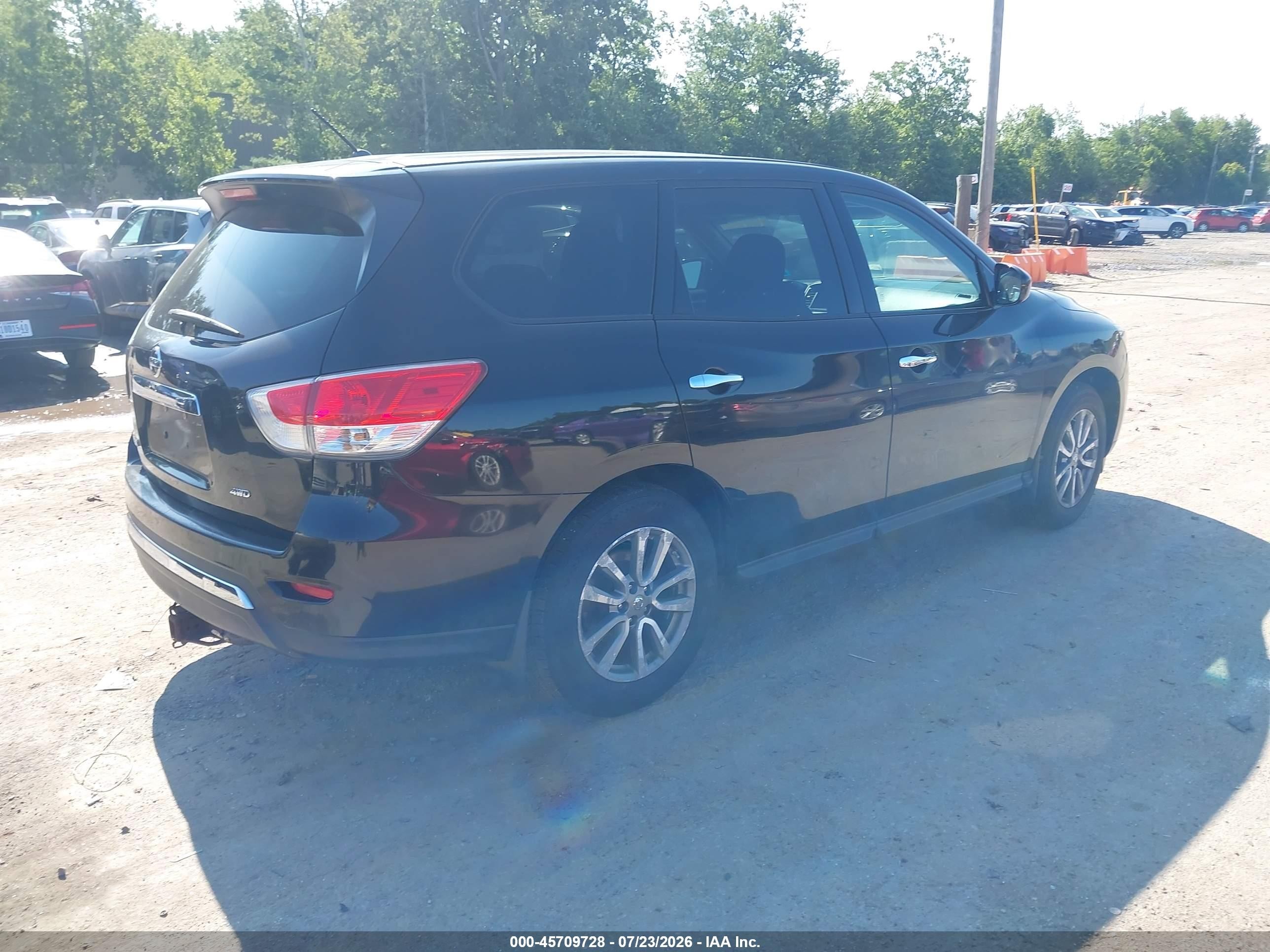 2015 Nissan Pathfinder S Black vin: 5N1AR2MM3FC619472